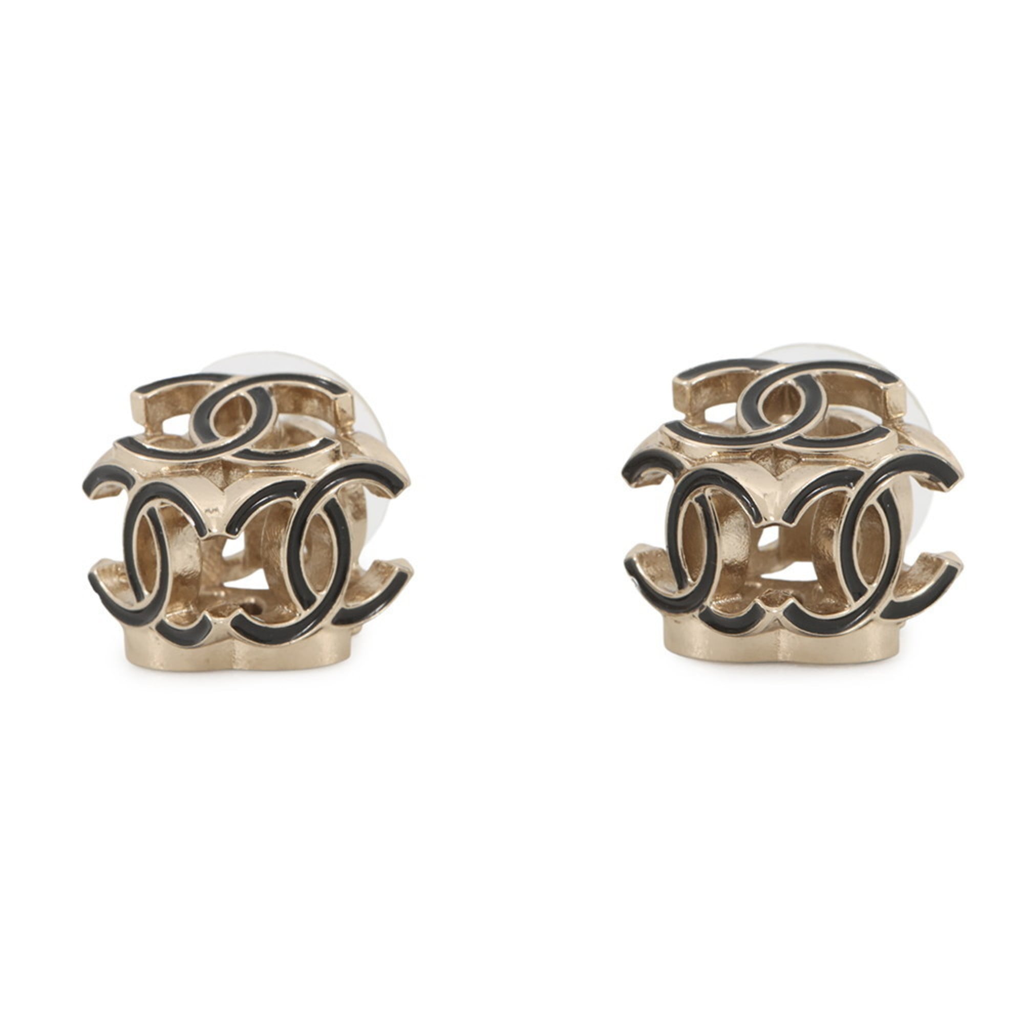 CC Logo Earrings Gold-Tone Metal Gold-Tone Metal