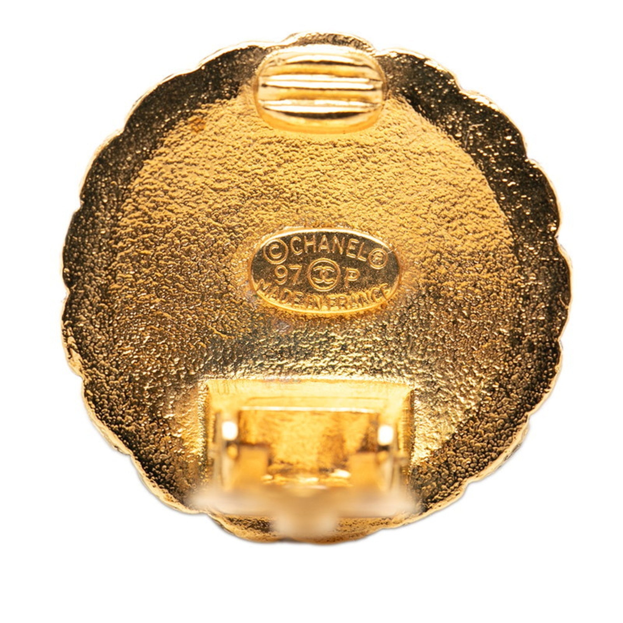 CC Logo Clip-On Earrings Metal Gold-Tone Metal