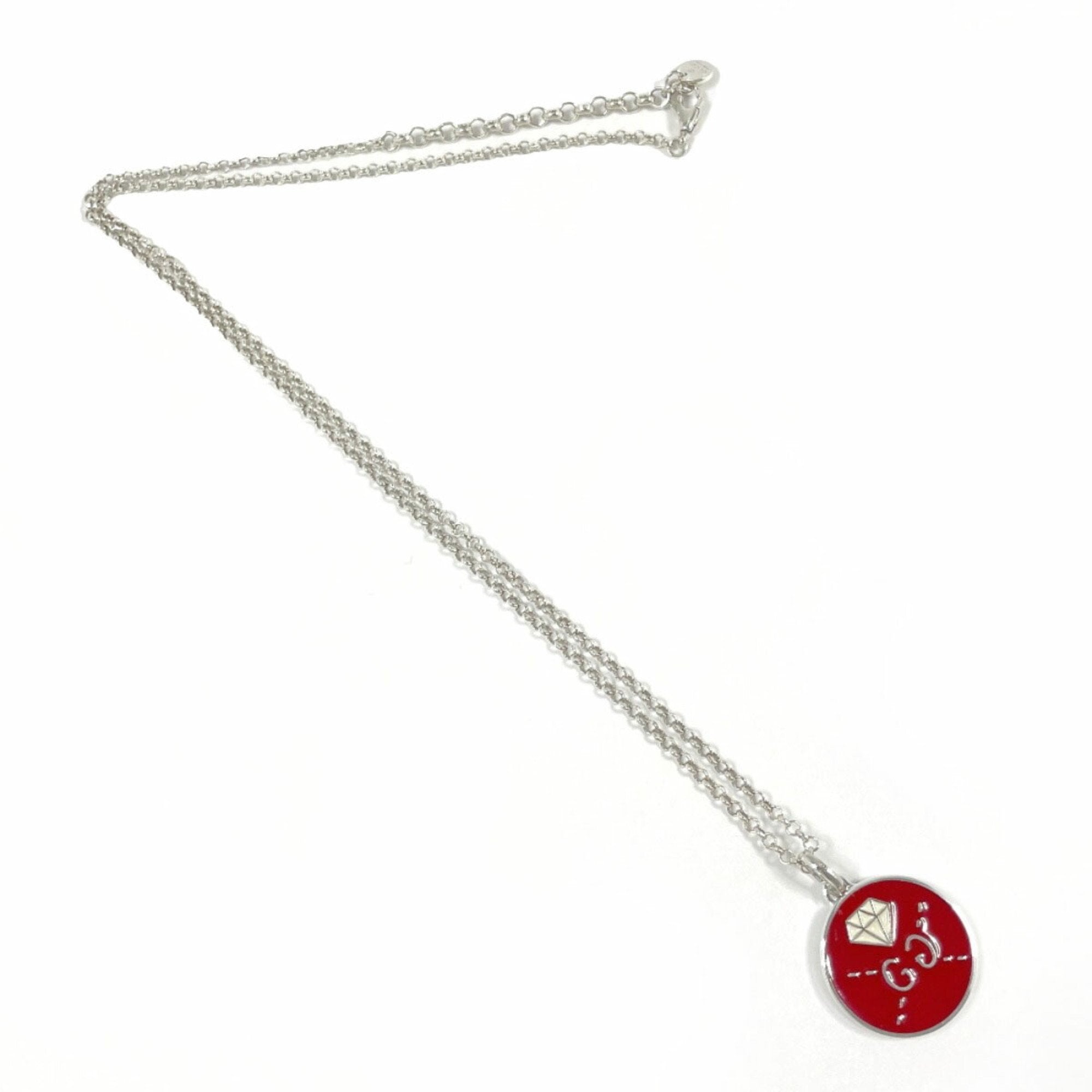 Ghost Pendant Necklace Sterling Silver With Diamond