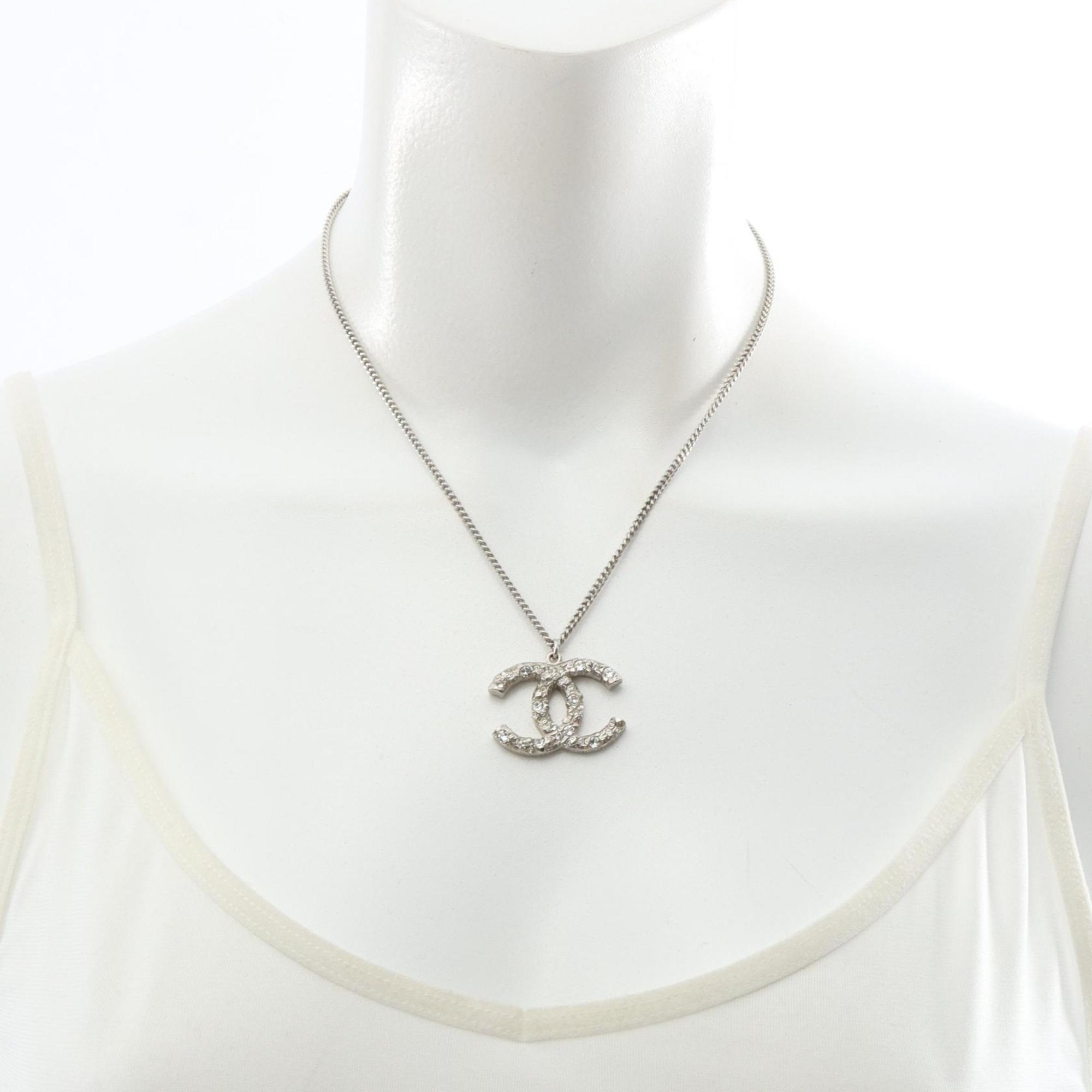 CC Logo Pendant Necklace Sterling Silver