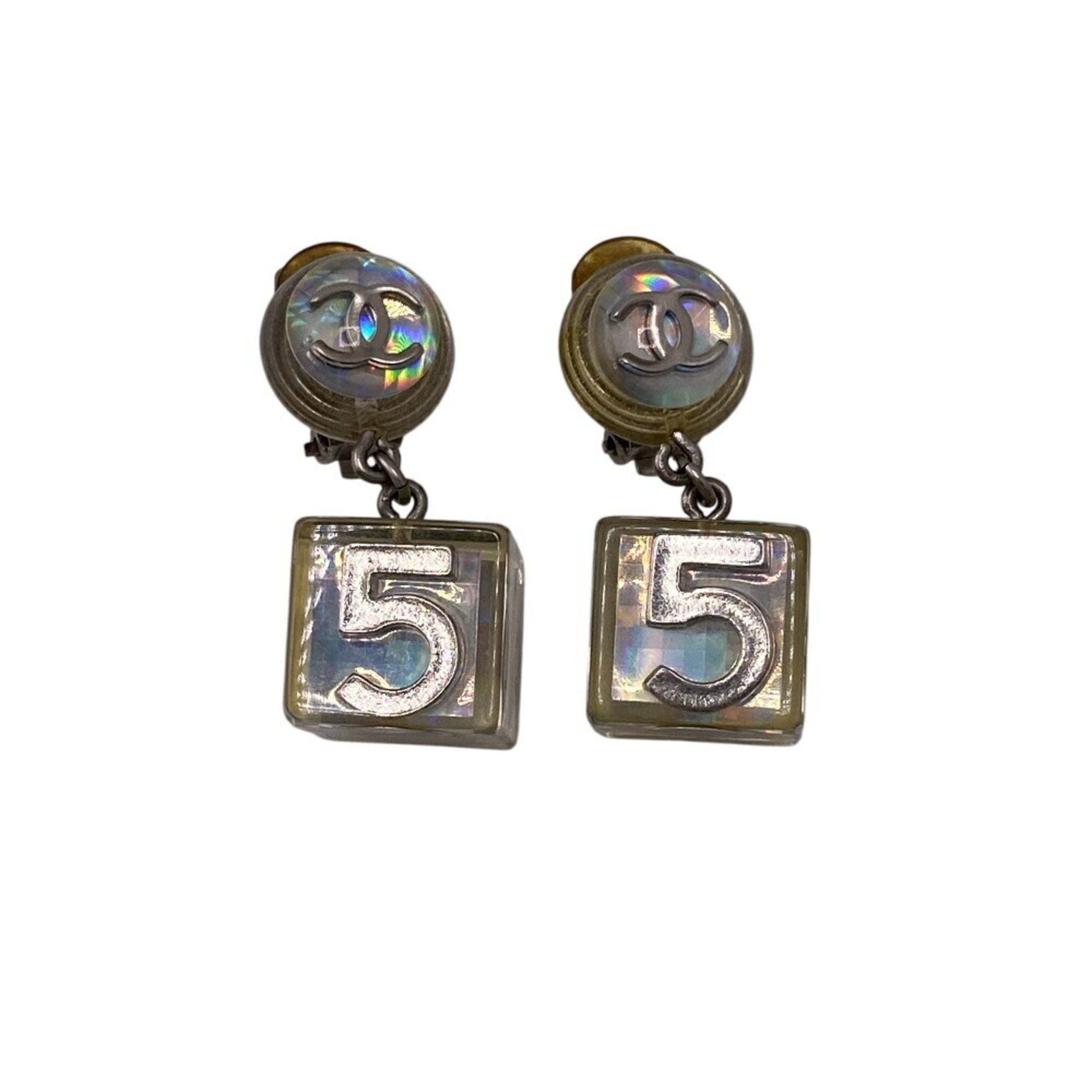 CC Logo Clip-On Earrings Sterling Silver