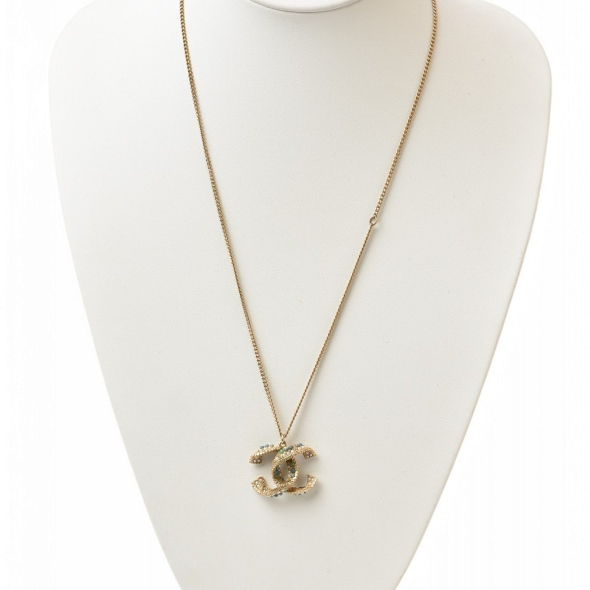 CC Logo Pendant Necklace Metal