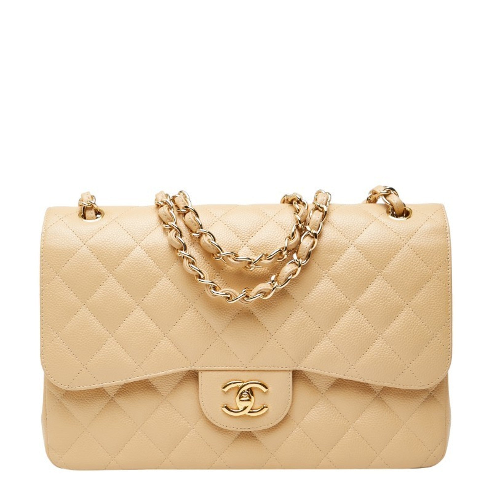 Classic Double Flap Bag Quilted Caviar Jumbo