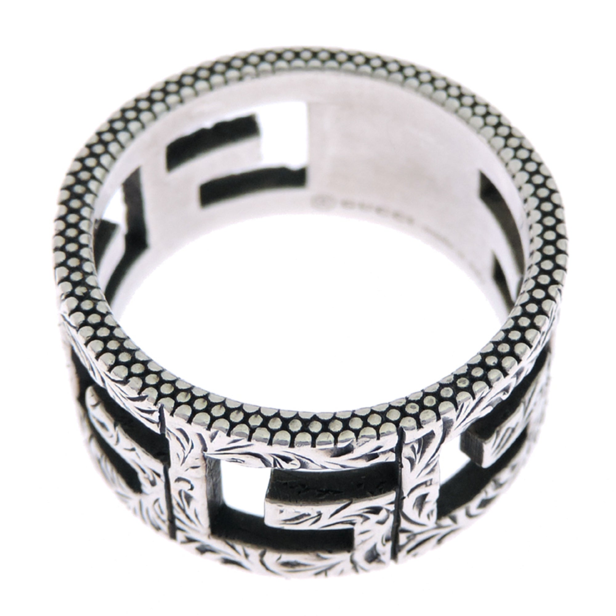 Square G Arabesque Ring Sterling Silver