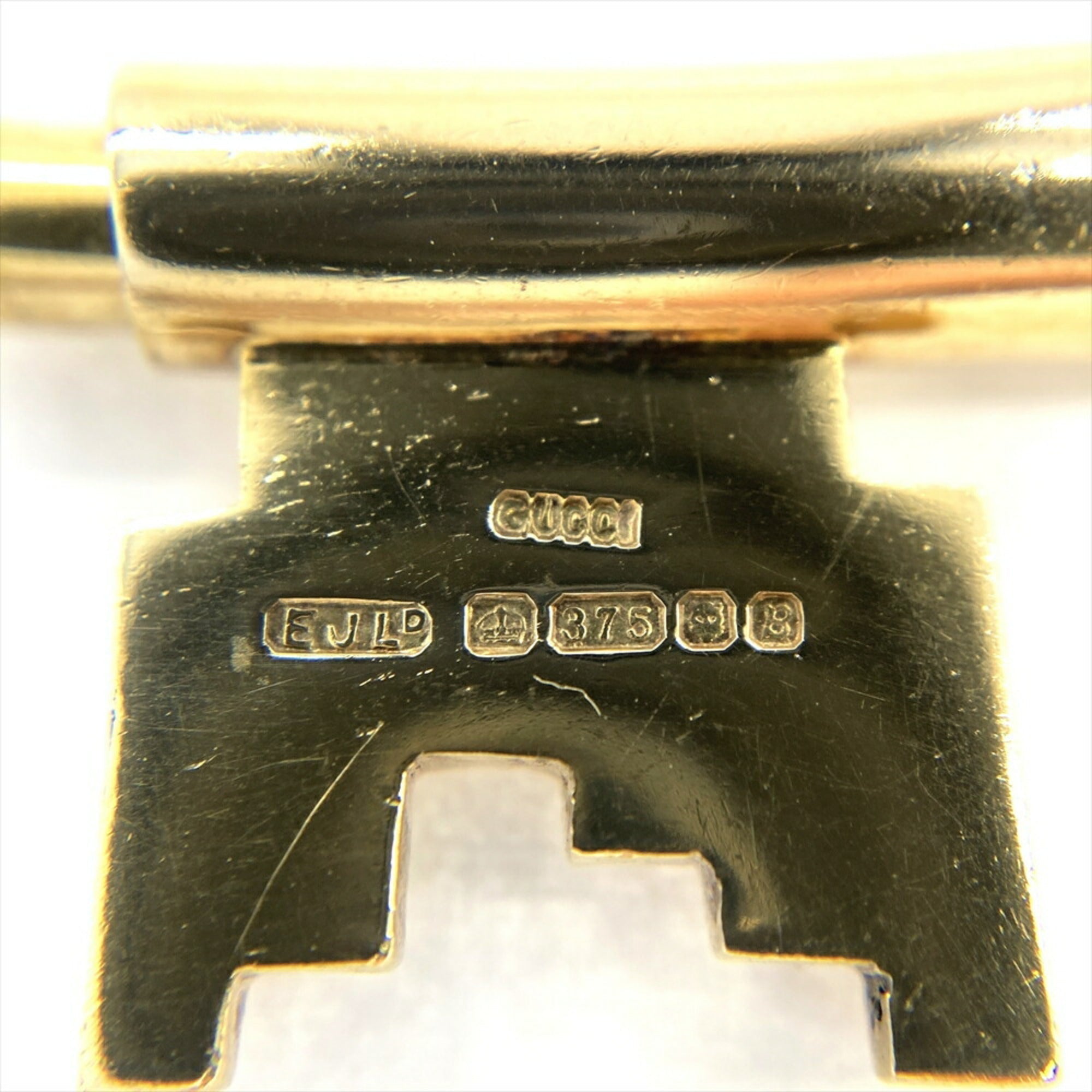 Key Motif Pendant Necklace Yellow Gold