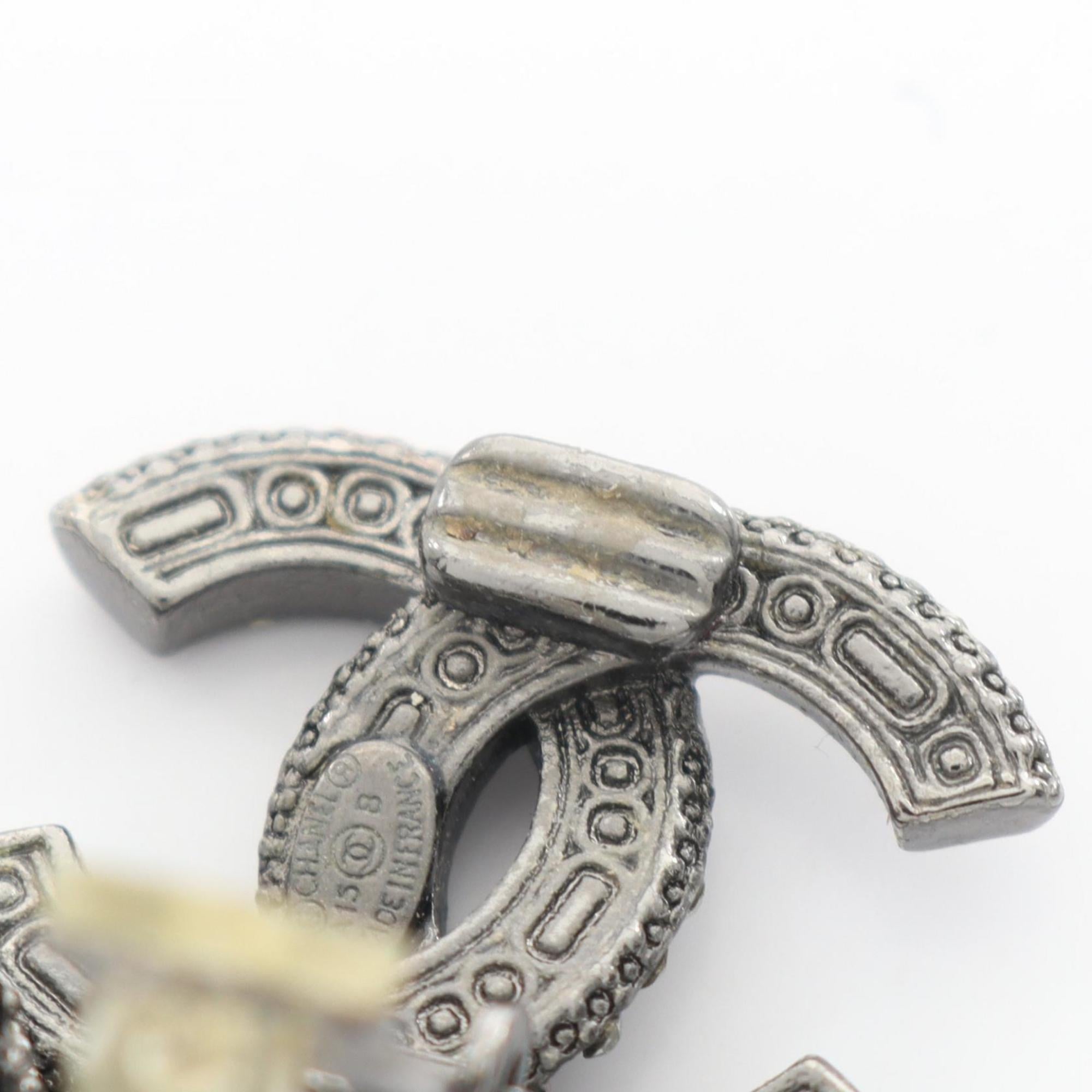 CC Logo Clip-On Earrings Sterling Silver