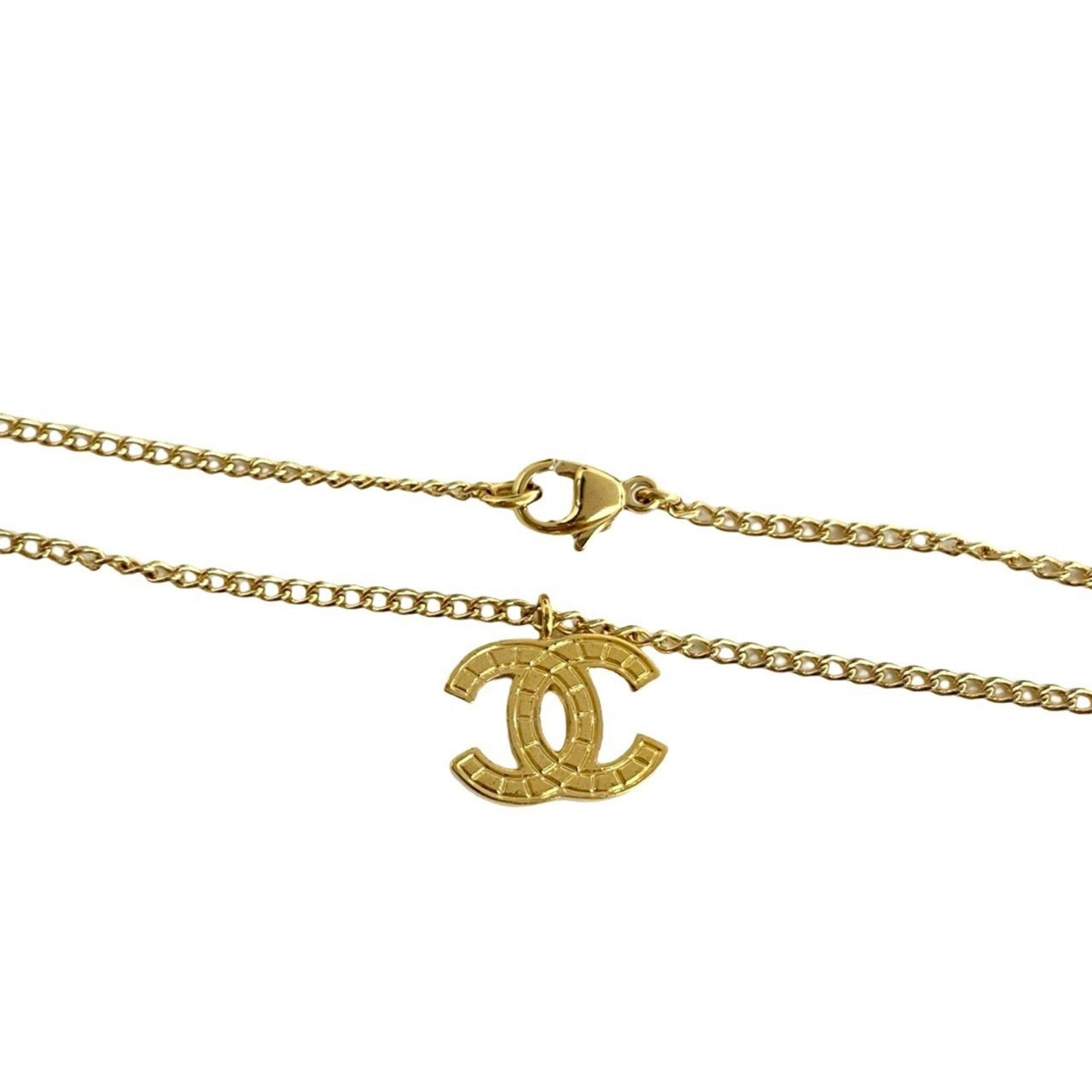 CC Logo Pendant Necklace Metal