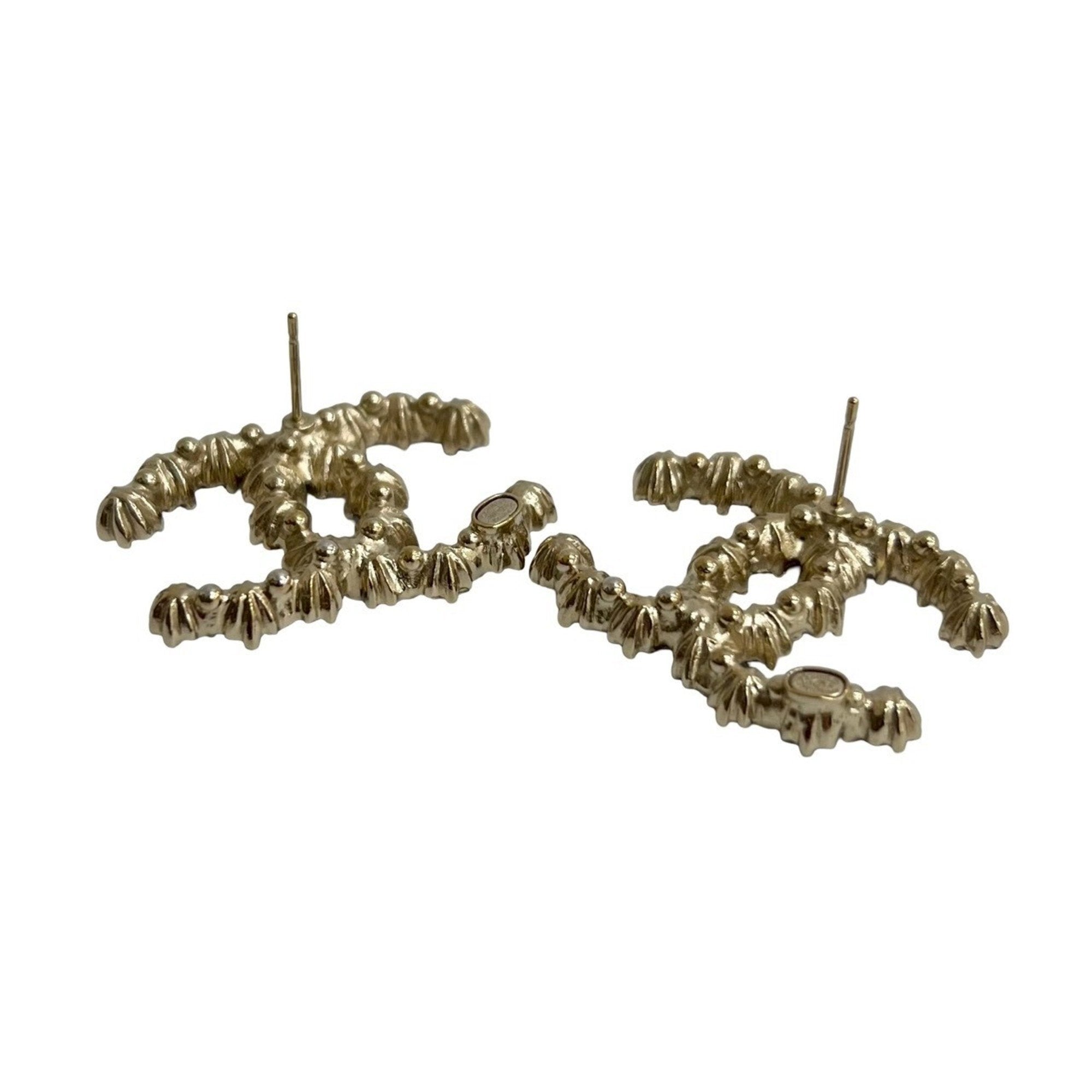 CC Logo Earrings Gold-Tone Metal Gold-Tone Metal