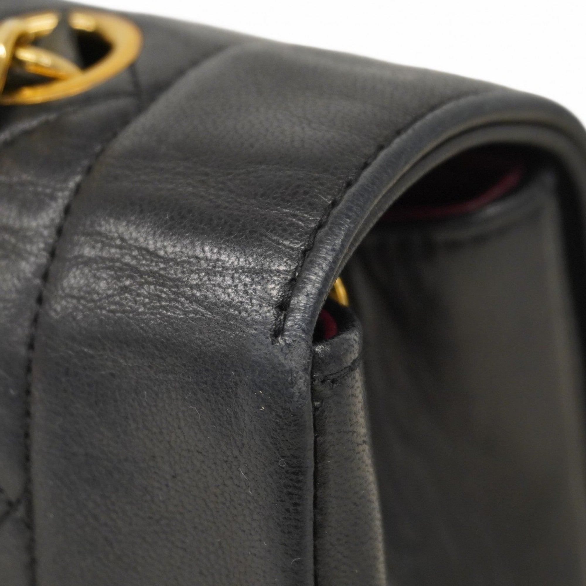 Vintage CC Chain Flap Bag Quilted Lambskin Small