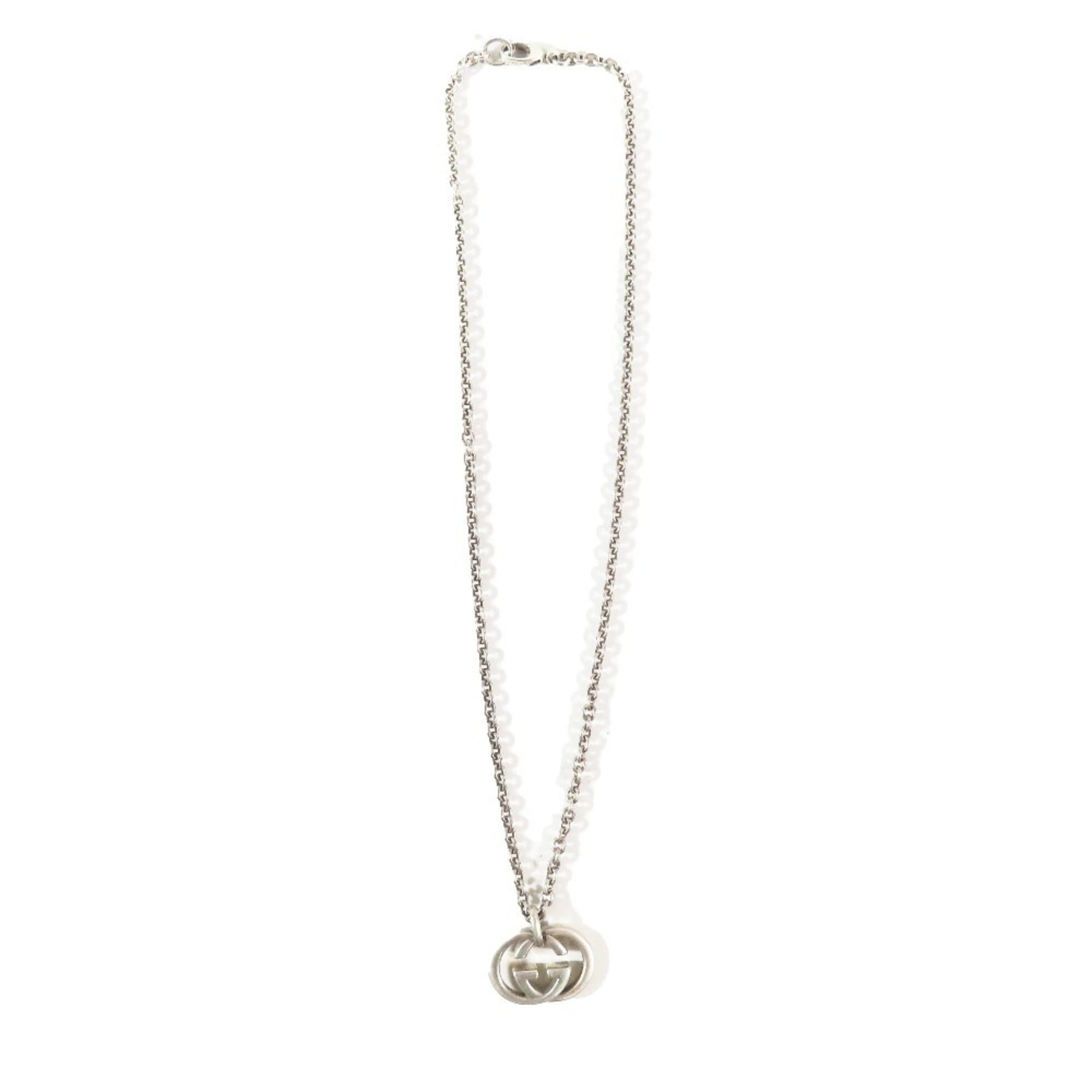 Interlocking G Pendant Necklace Sterling Silver