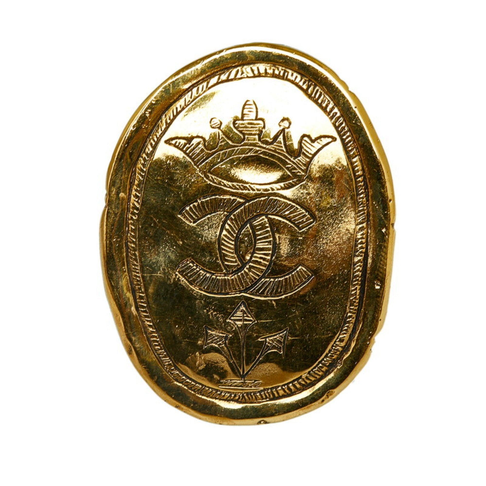 CC Logo Brooch Metal