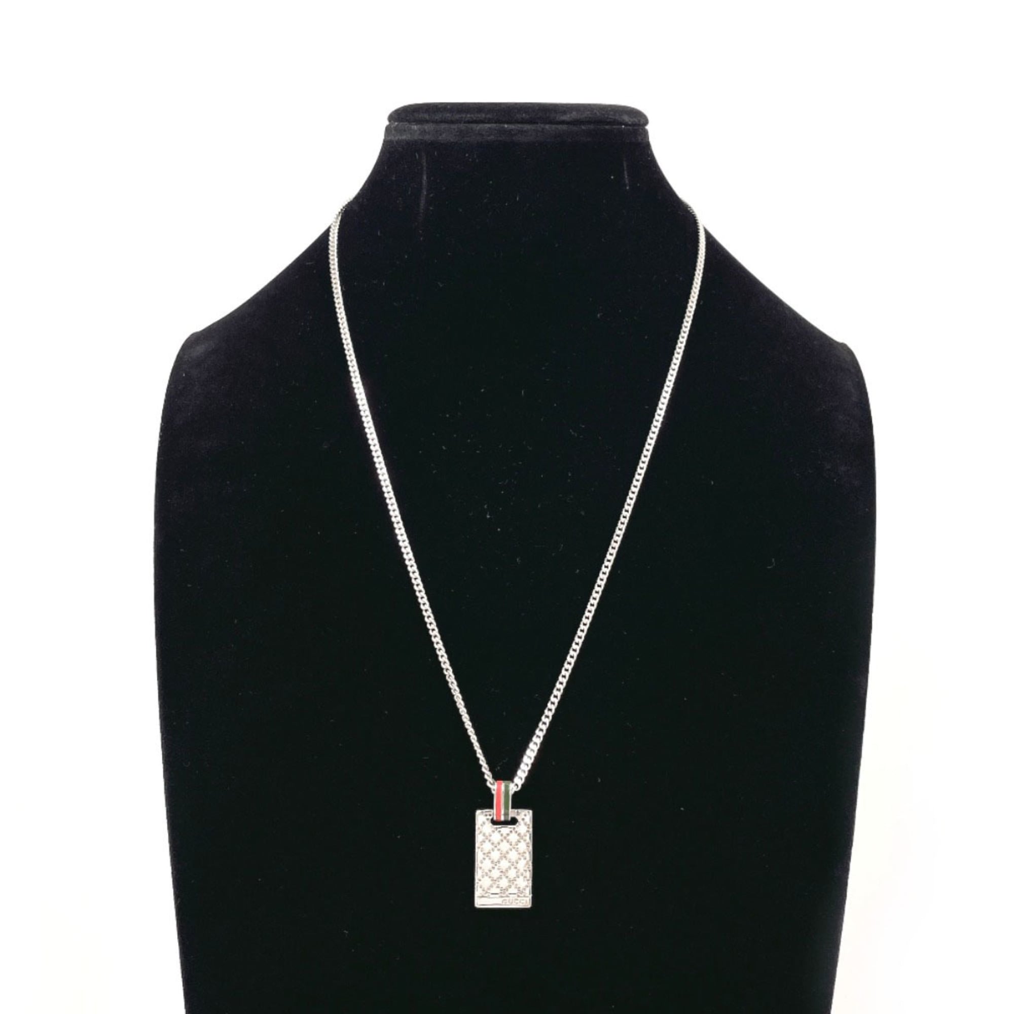 Diamante Sherry Pendant Necklace Sterling Silver