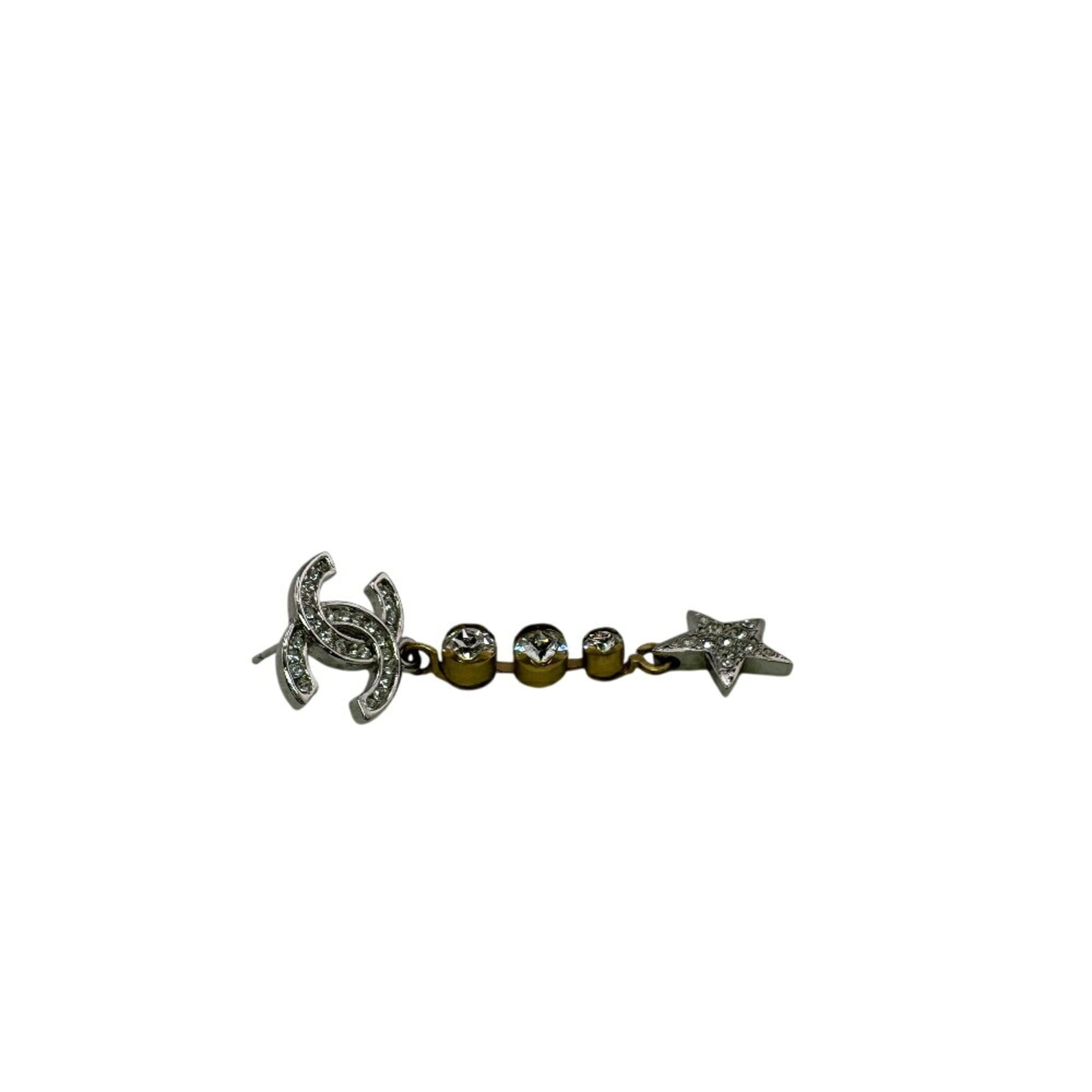 CC Logo Star Single Earring Gold-Tone Metal Gold-Tone Metal