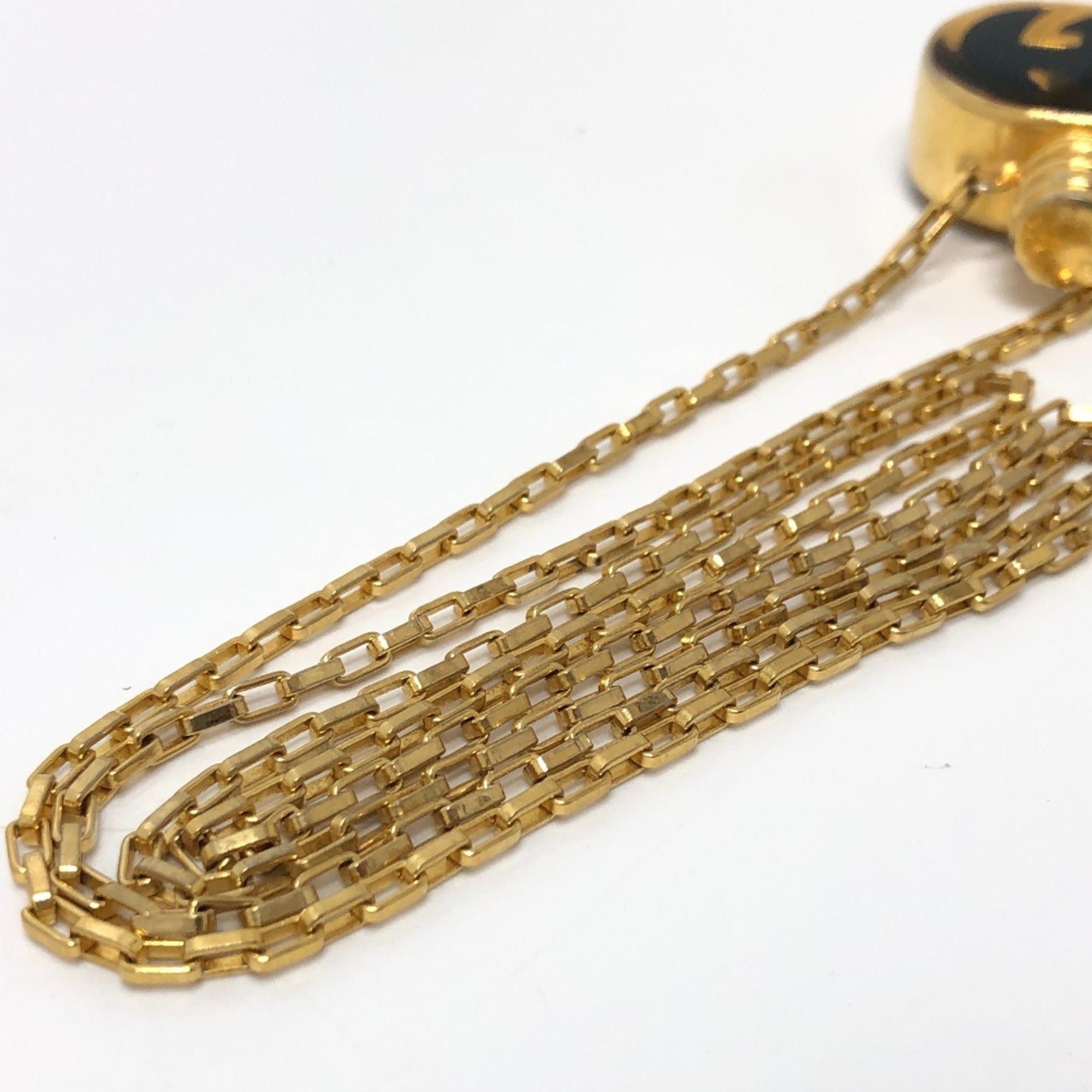 GG Perfume Bottle Chain Pendant Necklace Gold Small