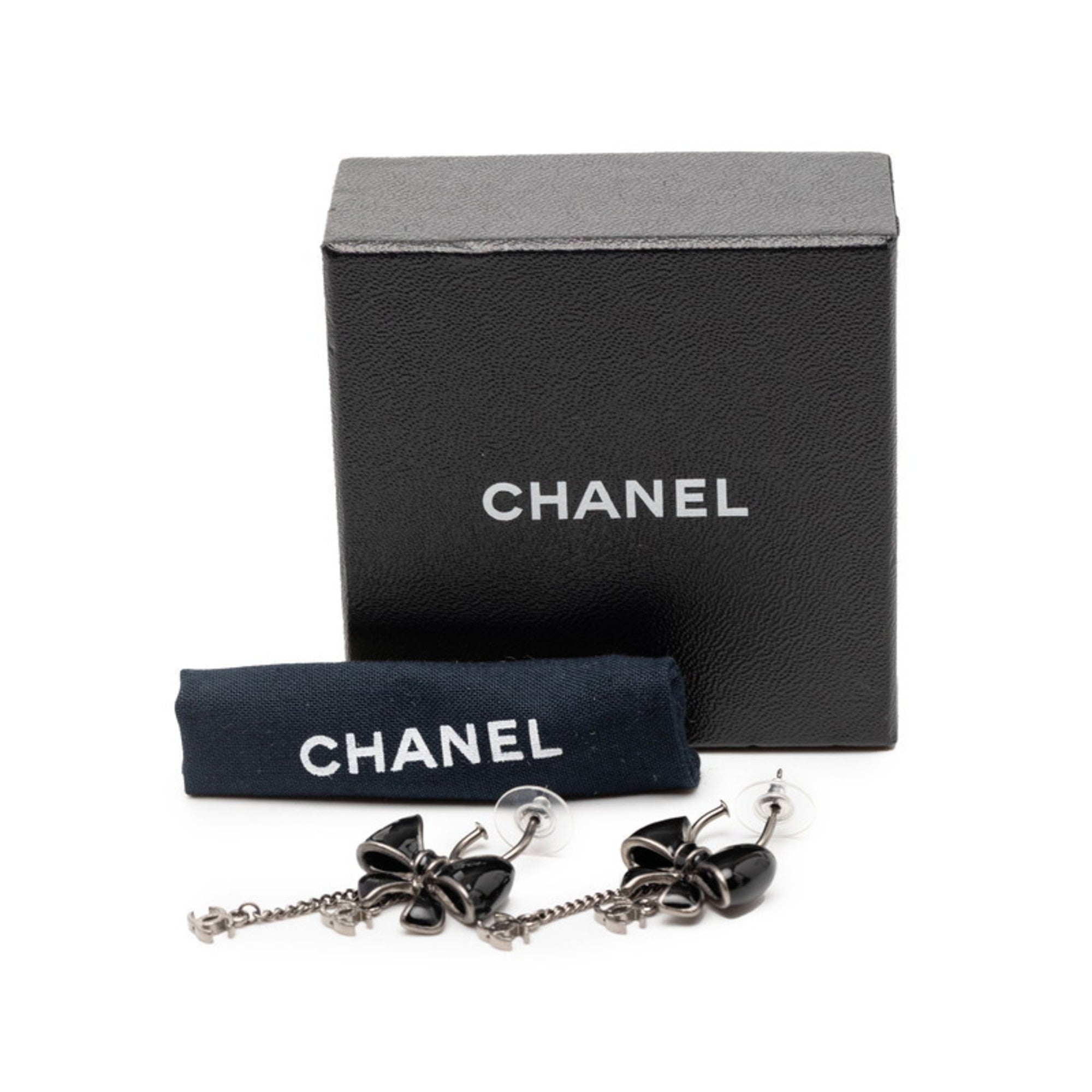 CC Logo Earrings Silver-Tone Metal Silver-Tone Metal