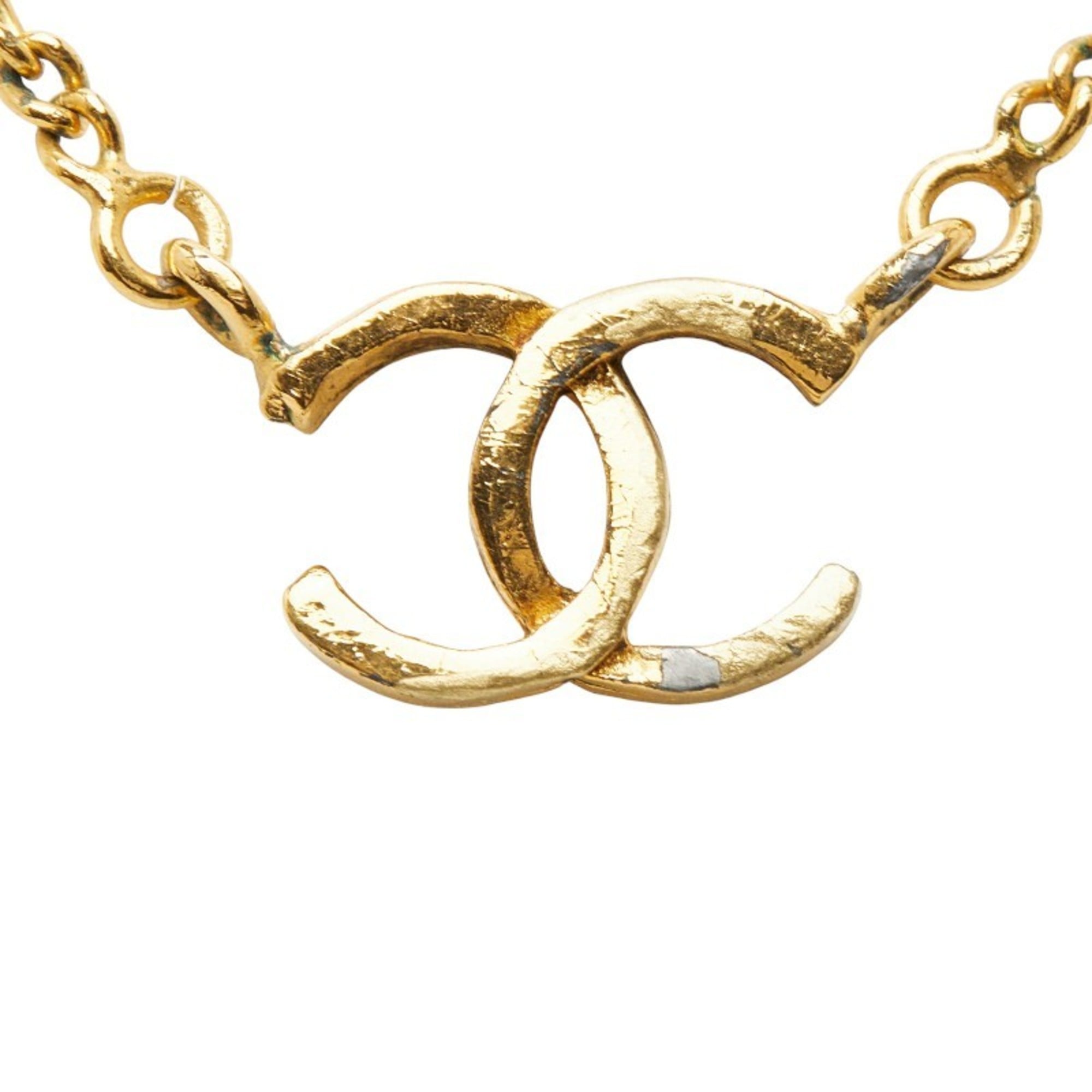 CC Logo Pendant Necklace Metal