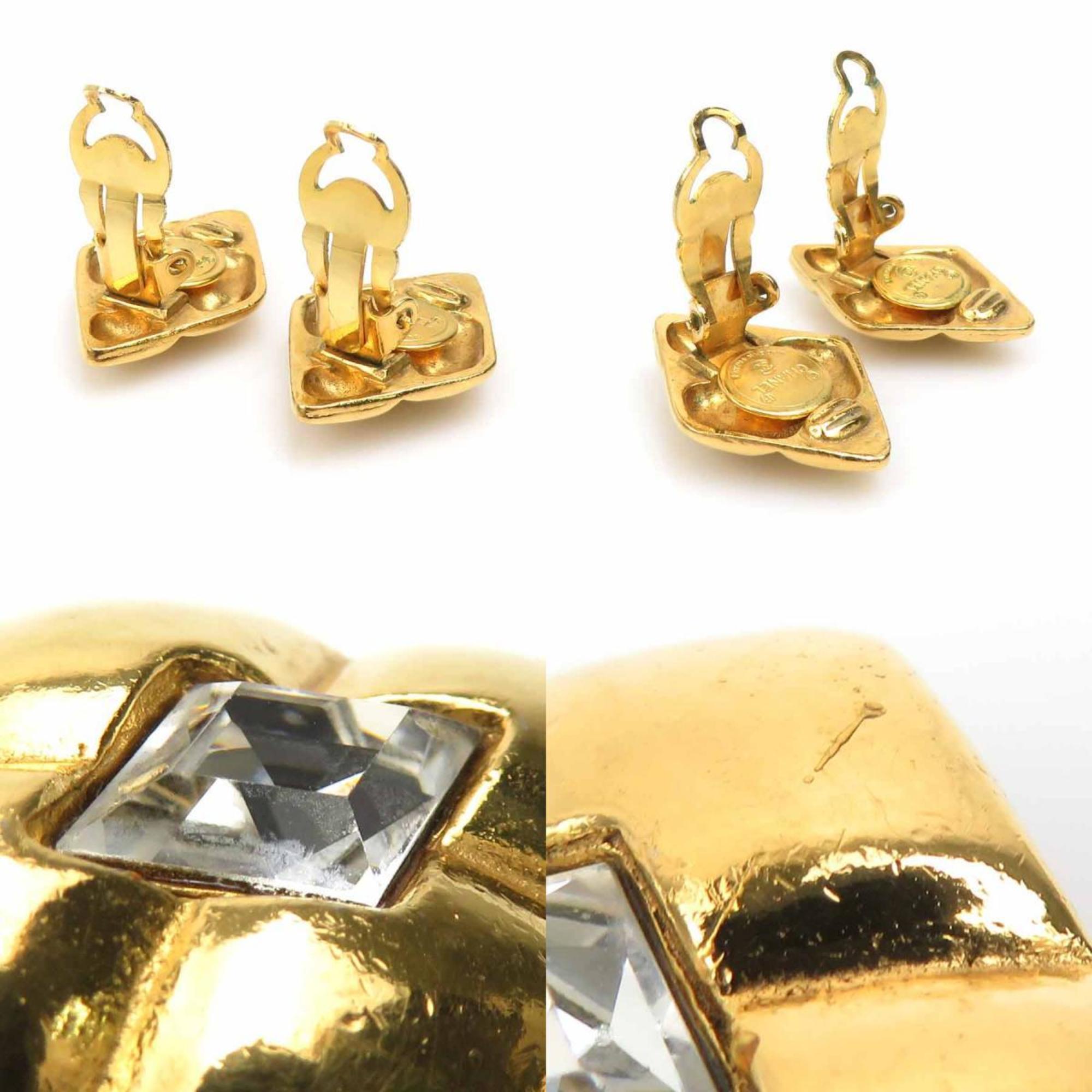Rhinestone Clip-On Earrings Metal and Rhinestone