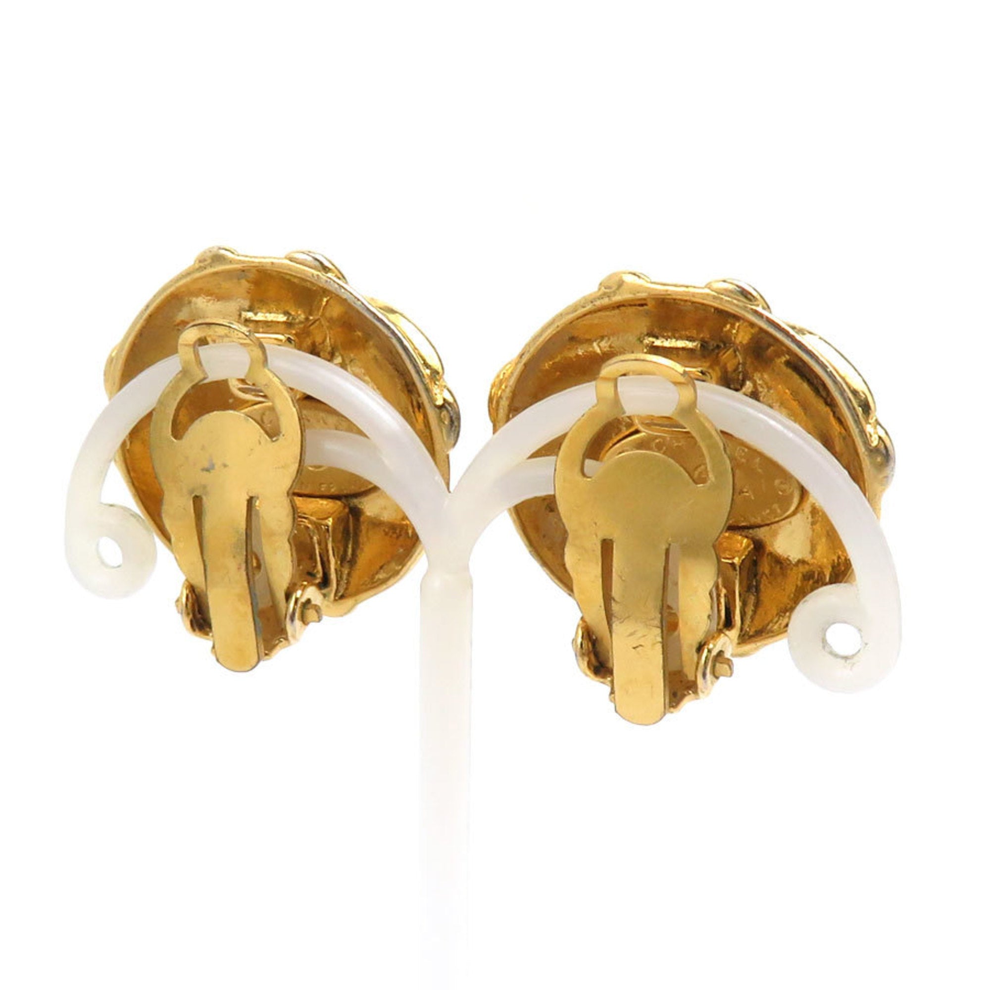CC Logo Clip-On Earrings Gold-Tone Metal Gold-Tone Metal