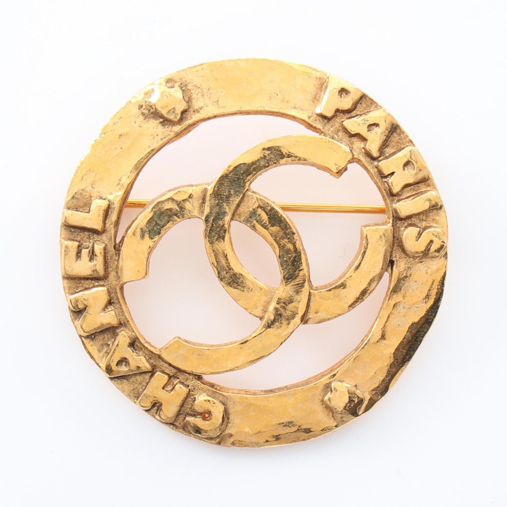CC Logo Brooch Metal