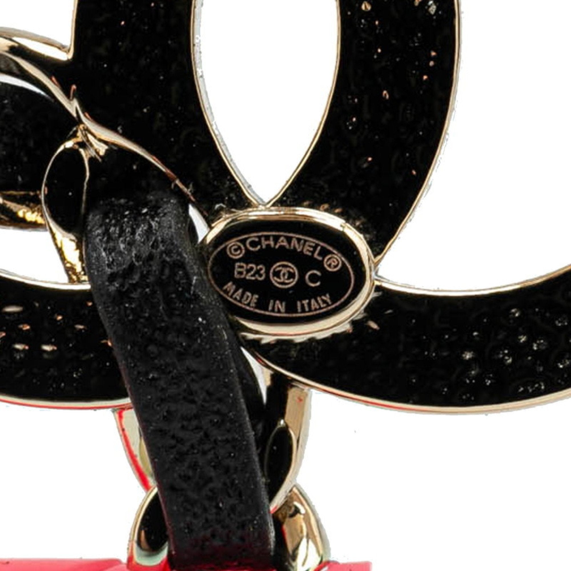 CC Logo Brooch Silver-Tone Metal