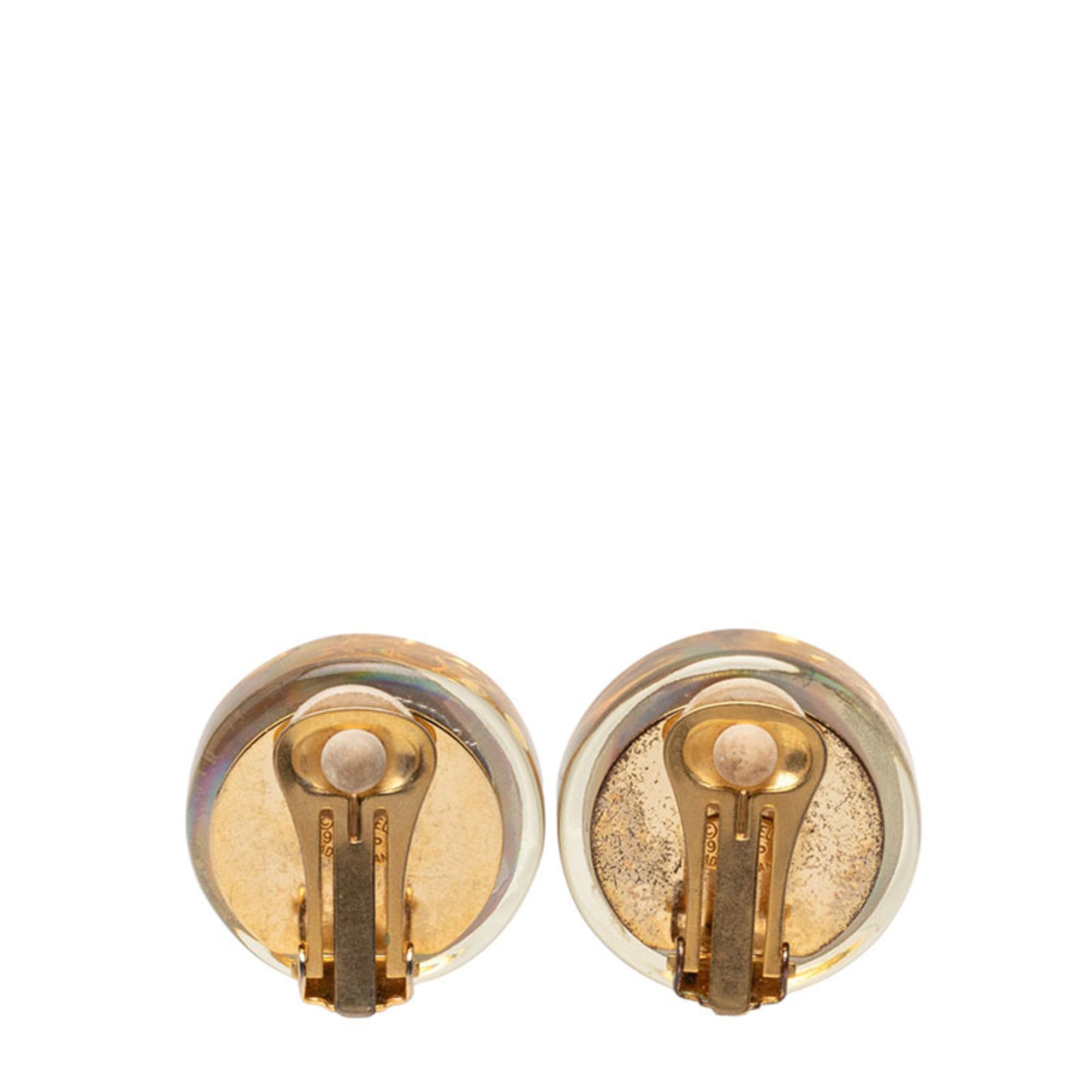 CC Logo Clip-On Earrings Metal