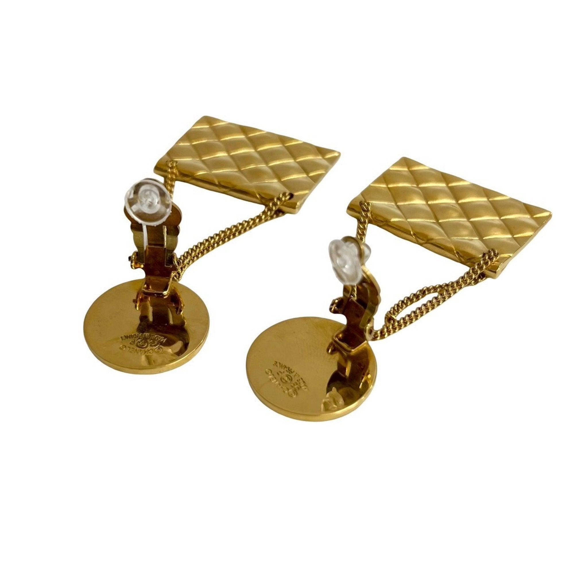 CC Logo Earrings Metal Gold-Tone Metal