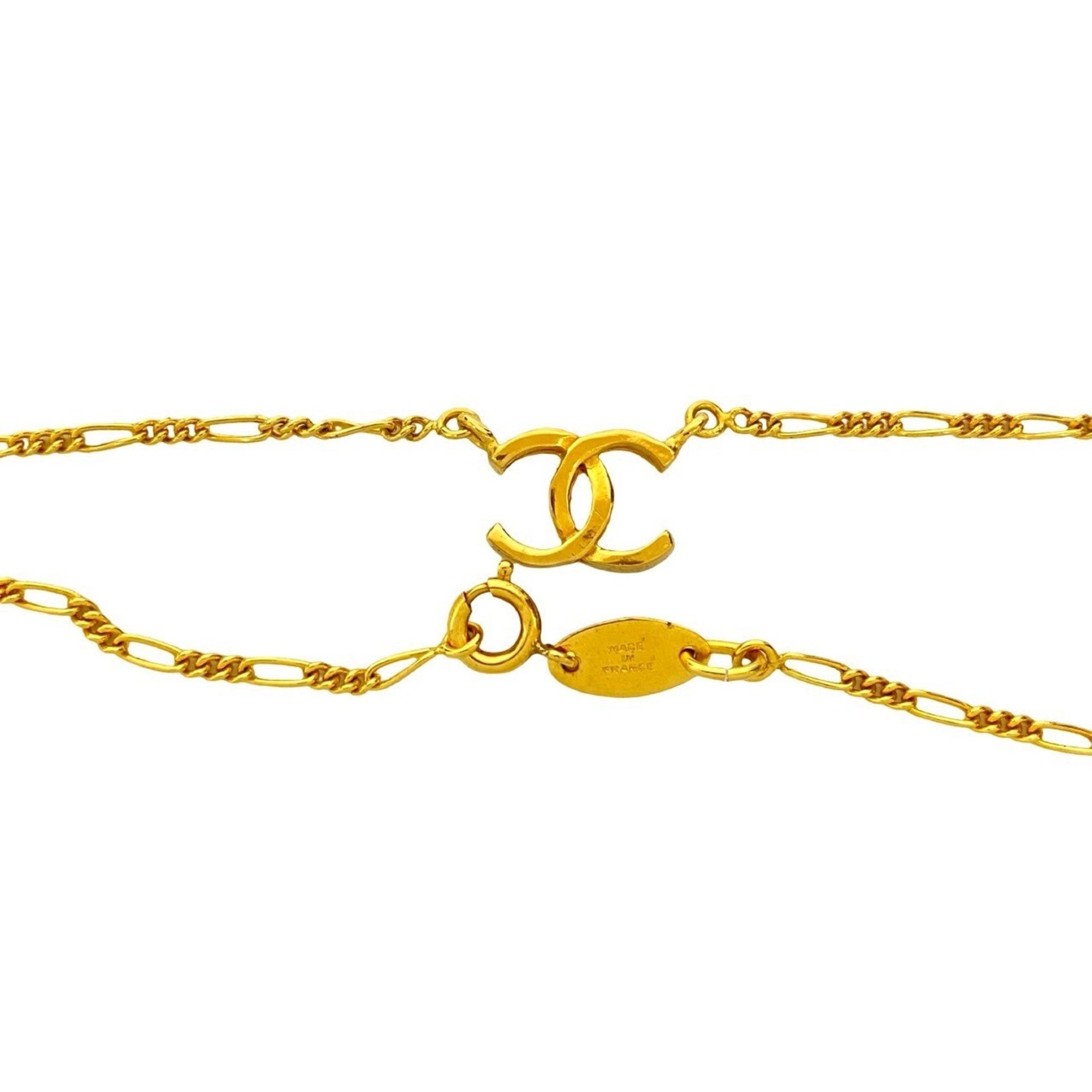 CC Logo Pendant Necklace Metal