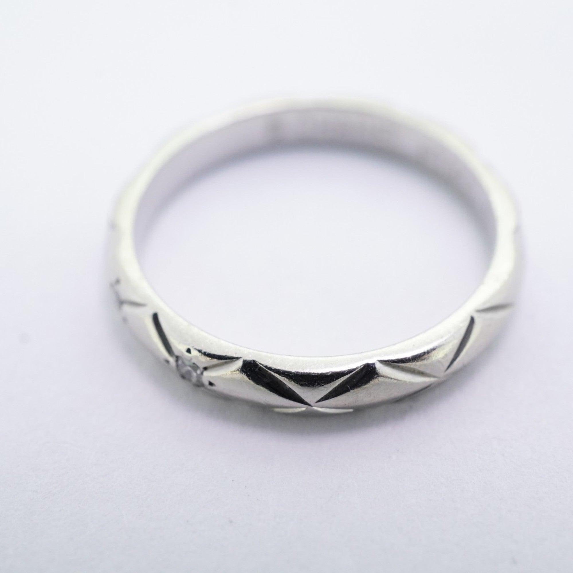 Matelasse Ring Platinum with Diamond