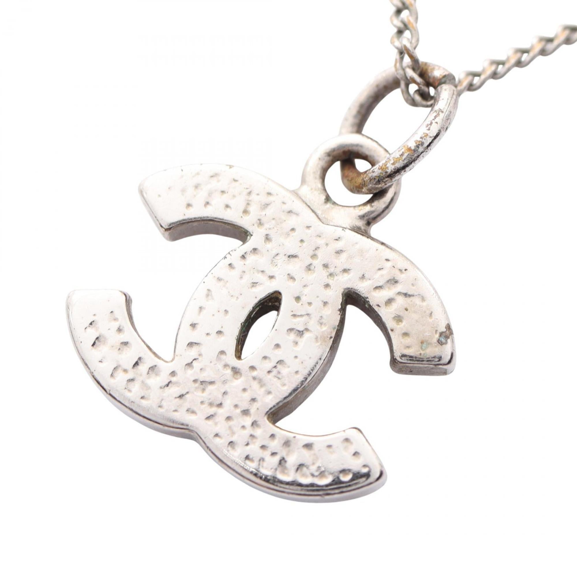 CC Logo Pendant Necklace Sterling Silver