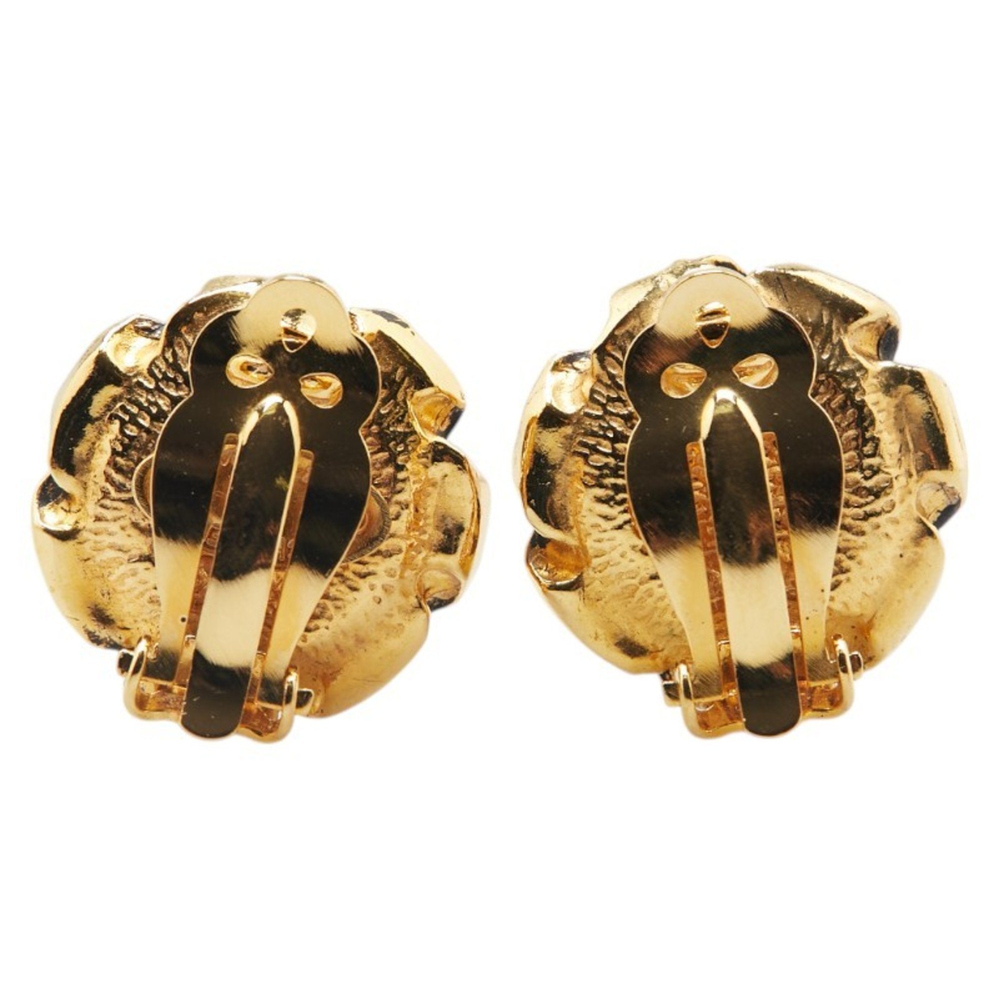 Earrings Pearl Gold-Tone Metal