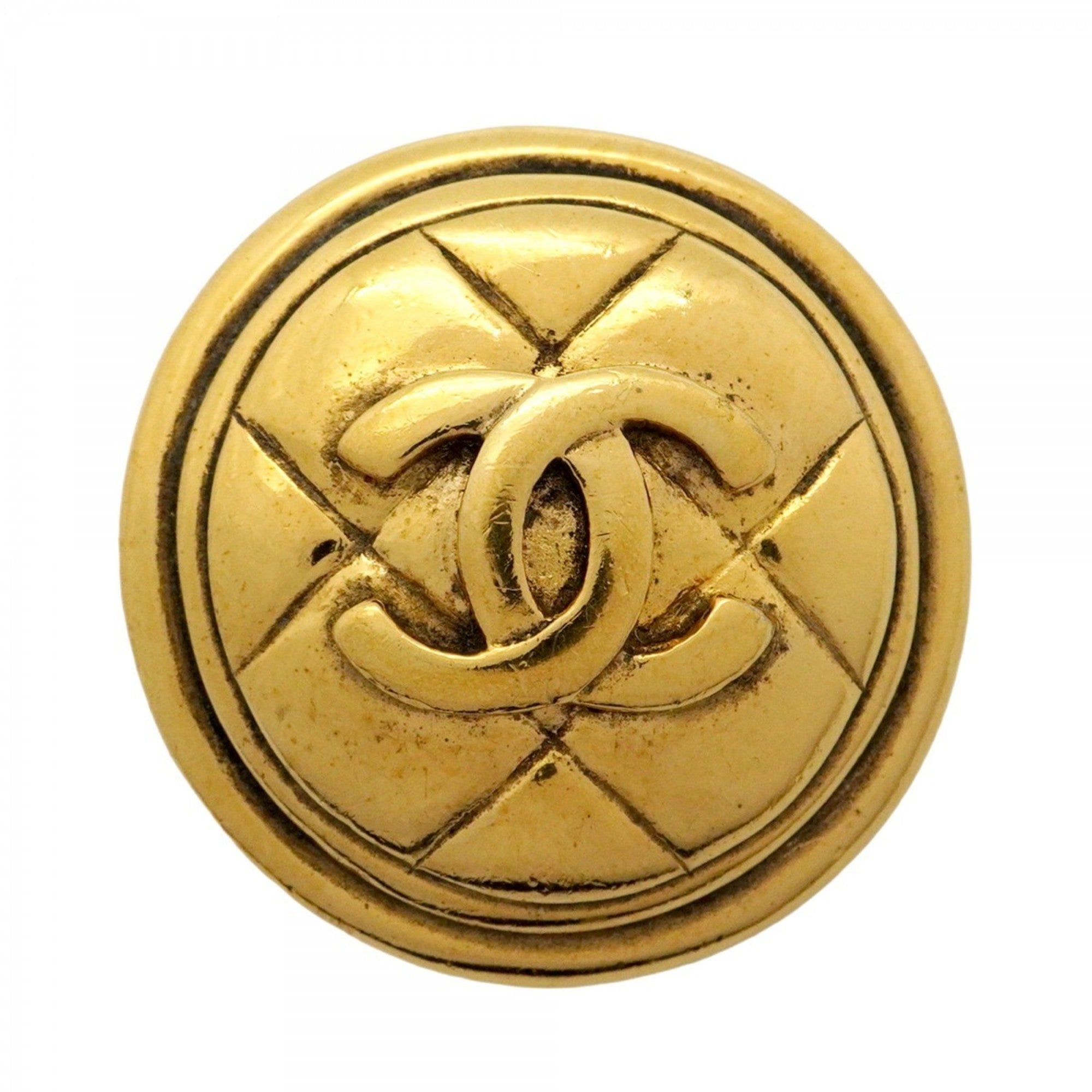 CC Logo Circle Brooch Metal