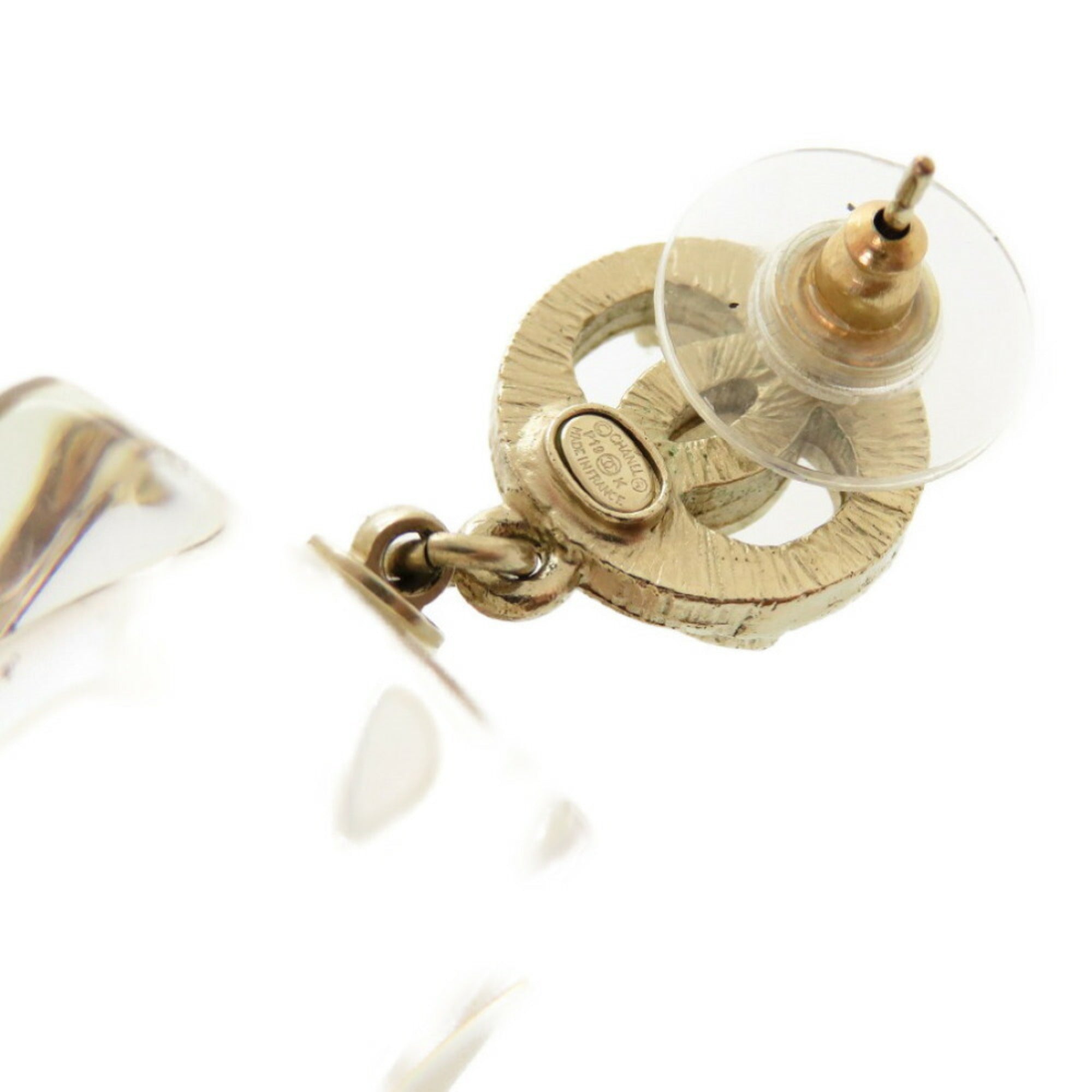 CC Logo Earrings Gold-Tone Metal