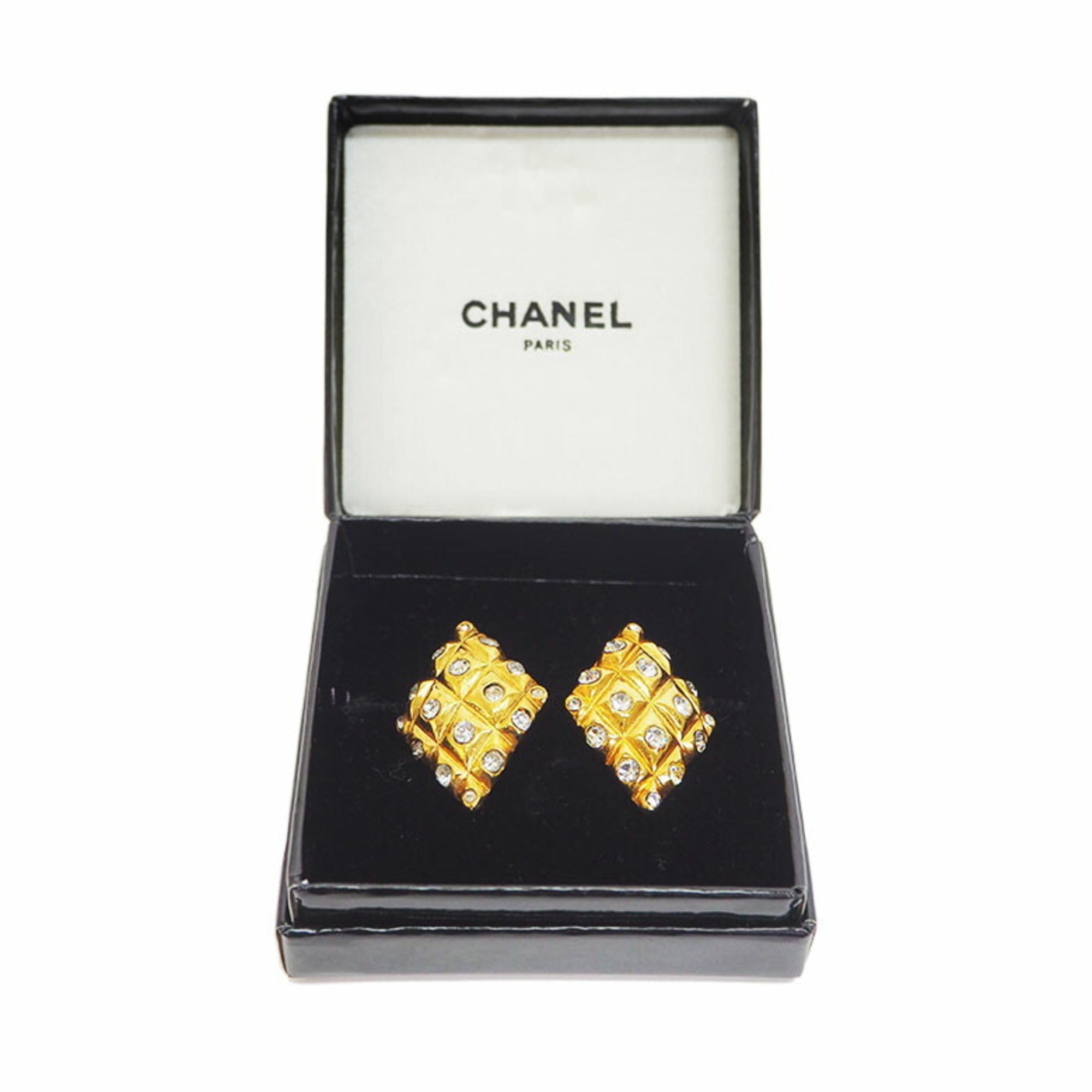 Vintage Earrings Gold-Tone Metal