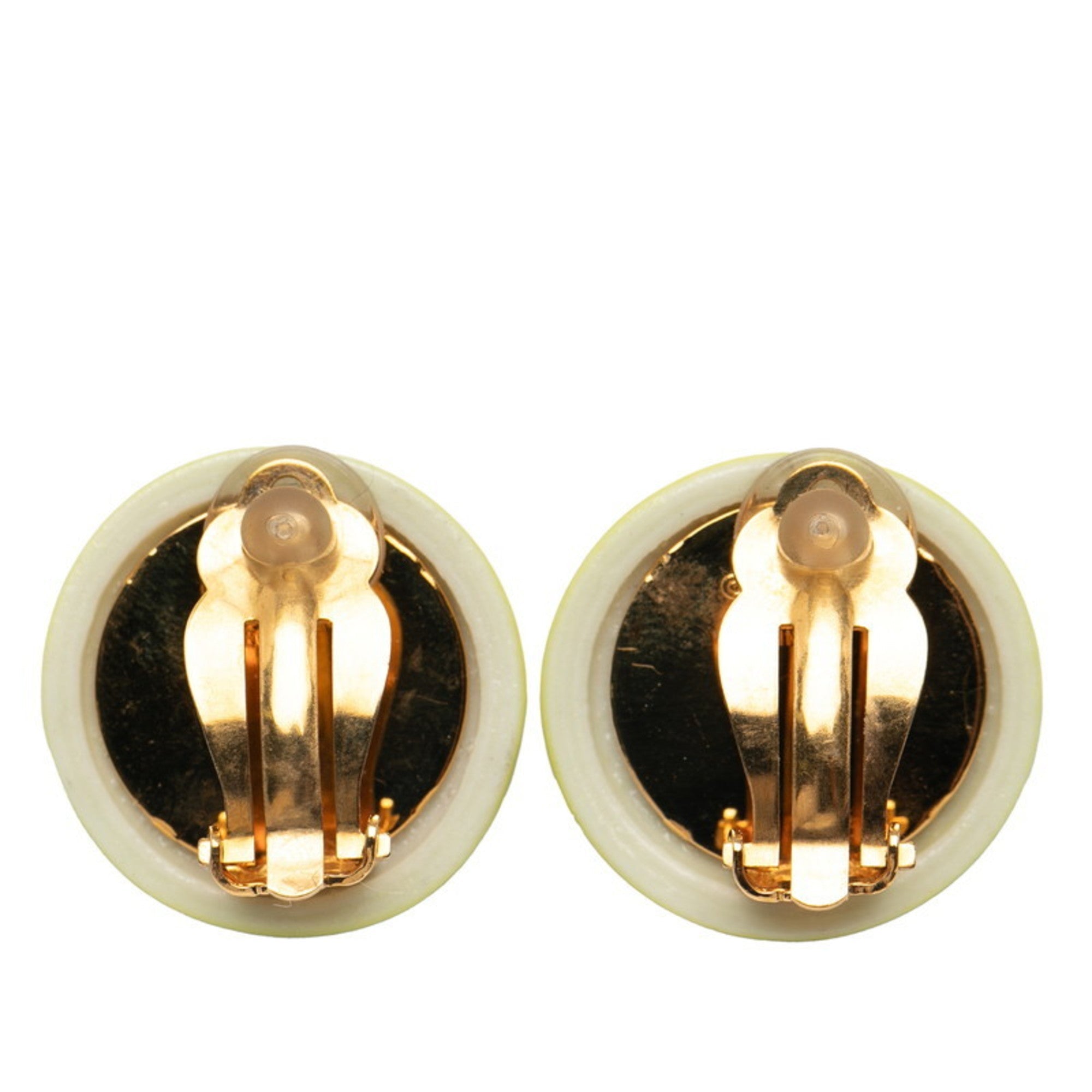 CC Logo Clip-On Earrings Metal Gold-Tone Metal