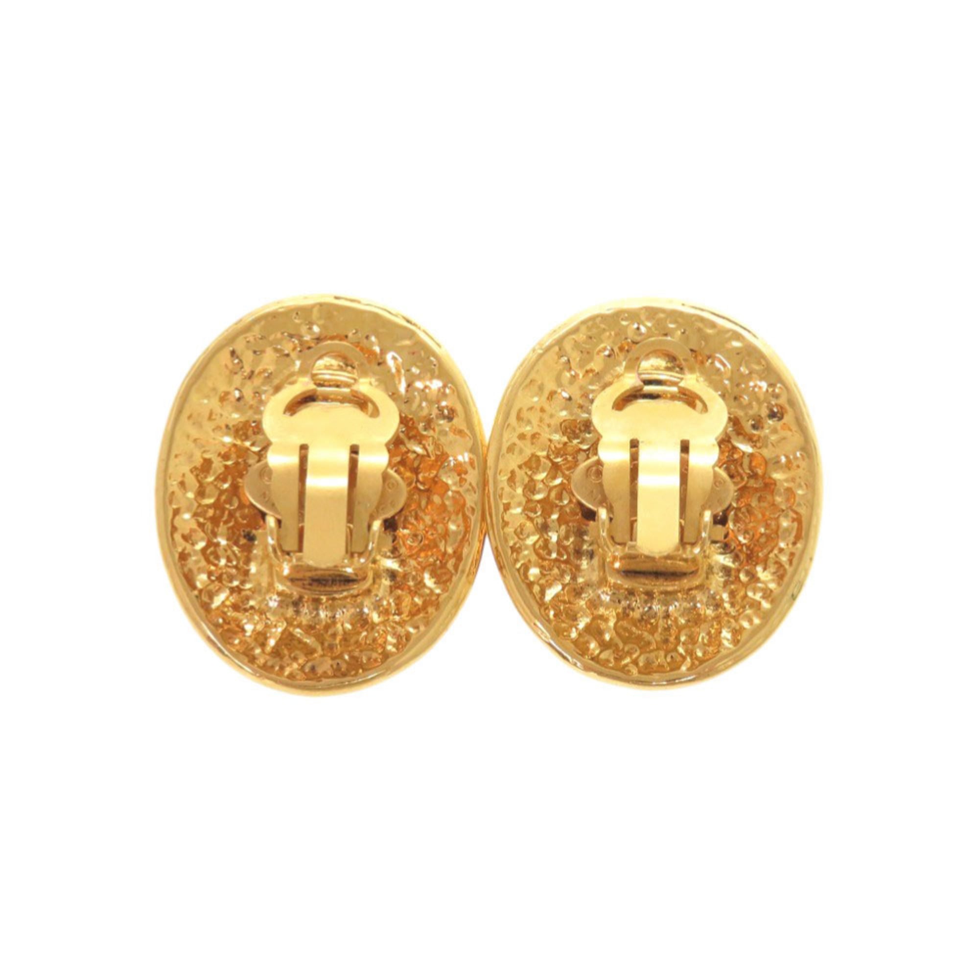 CC Logo Clip-On Earrings Gold-Tone Metal Gold-Tone Metal