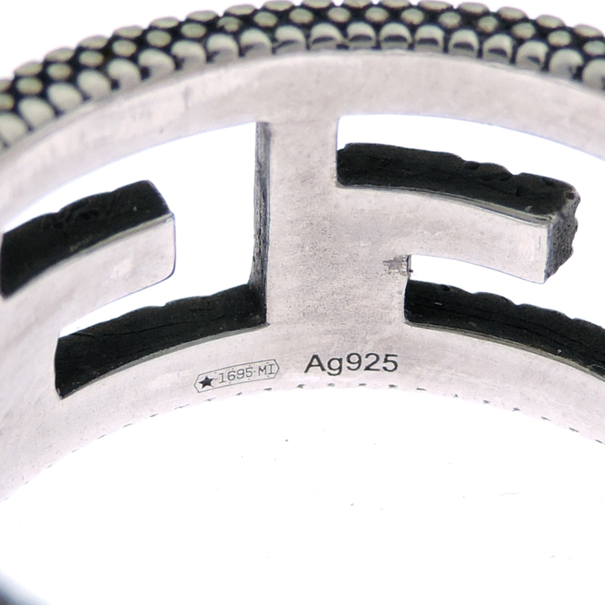 Square G Arabesque Ring Sterling Silver