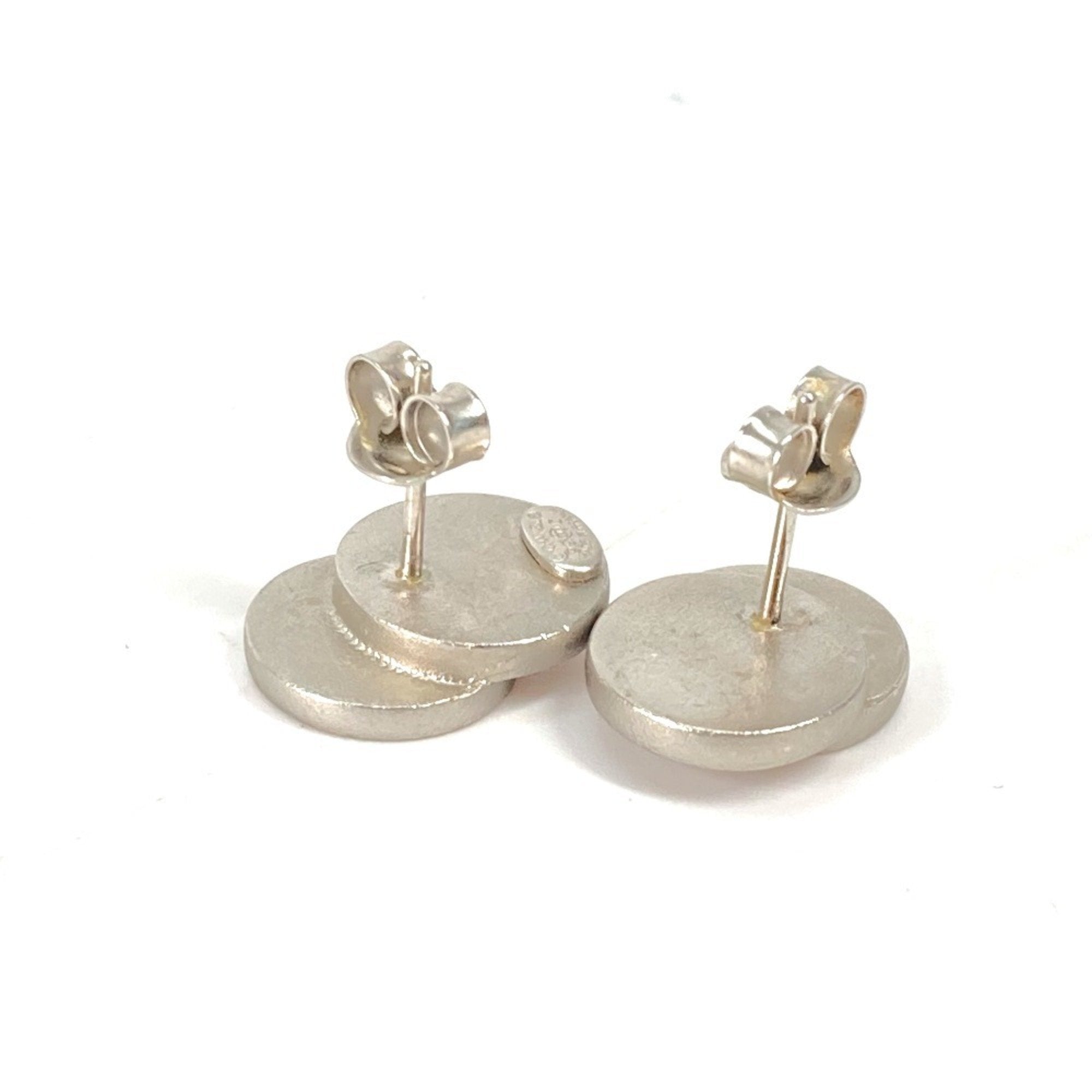 CC Logo Circle Earrings Silver-Tone Metal Silver-Tone Metal