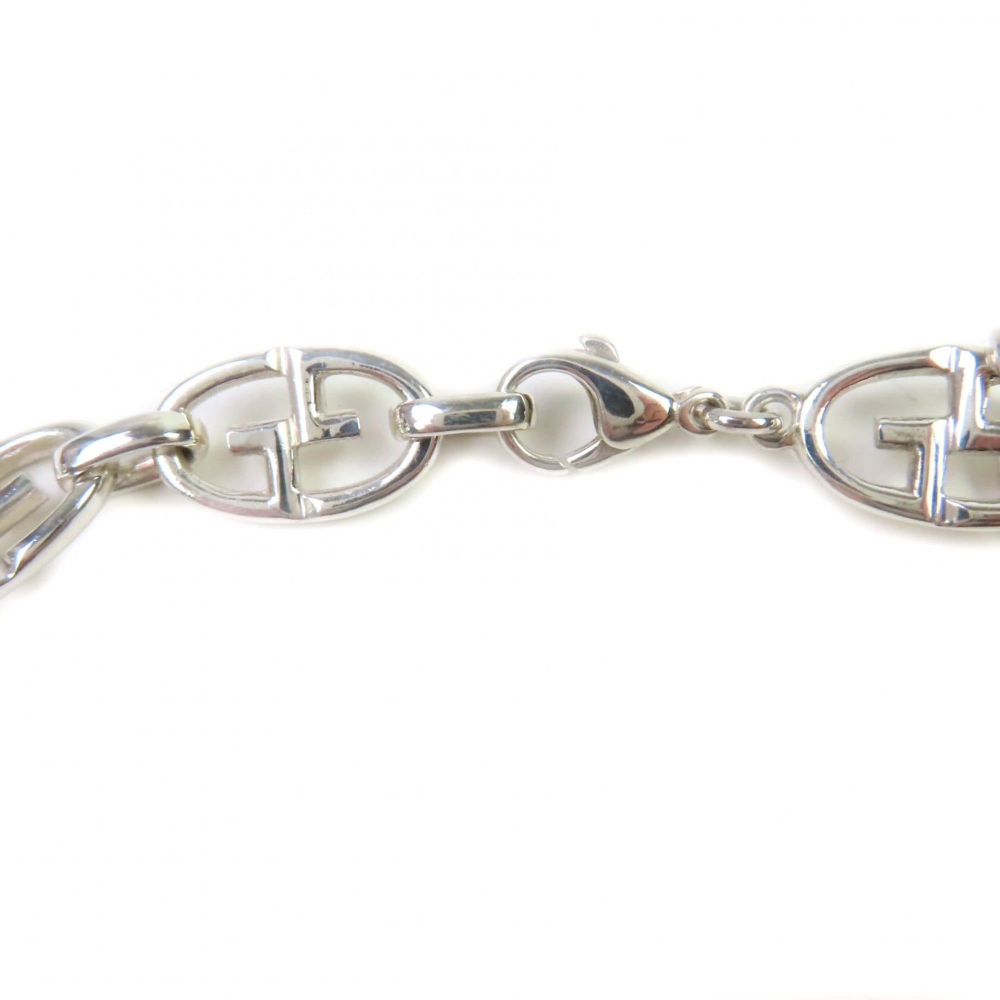 Vintage Double G Anchor Chain Necklace Sterling Silver
