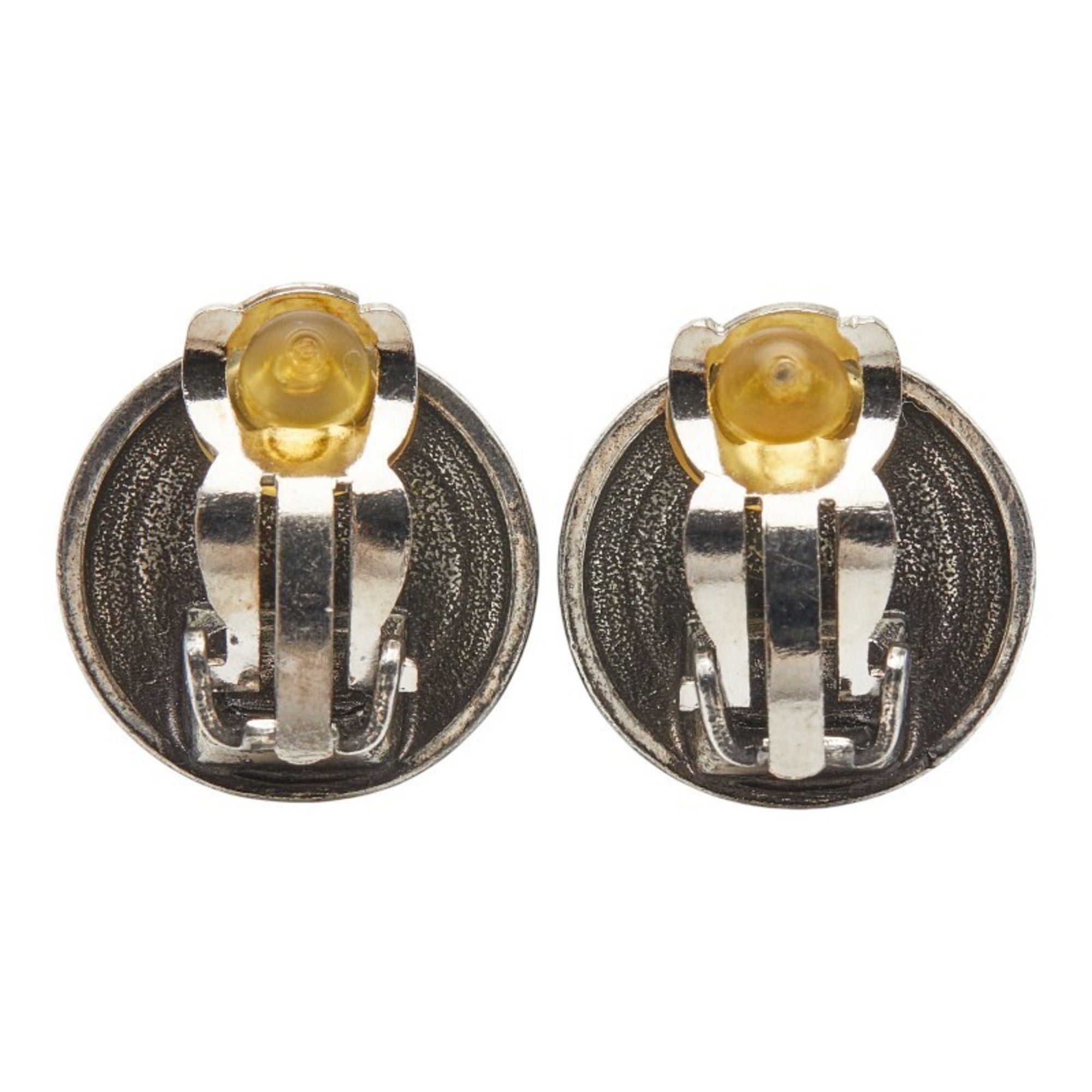 CC Logo Clip-On Earrings Silver-Tone Metal Silver-Tone Metal