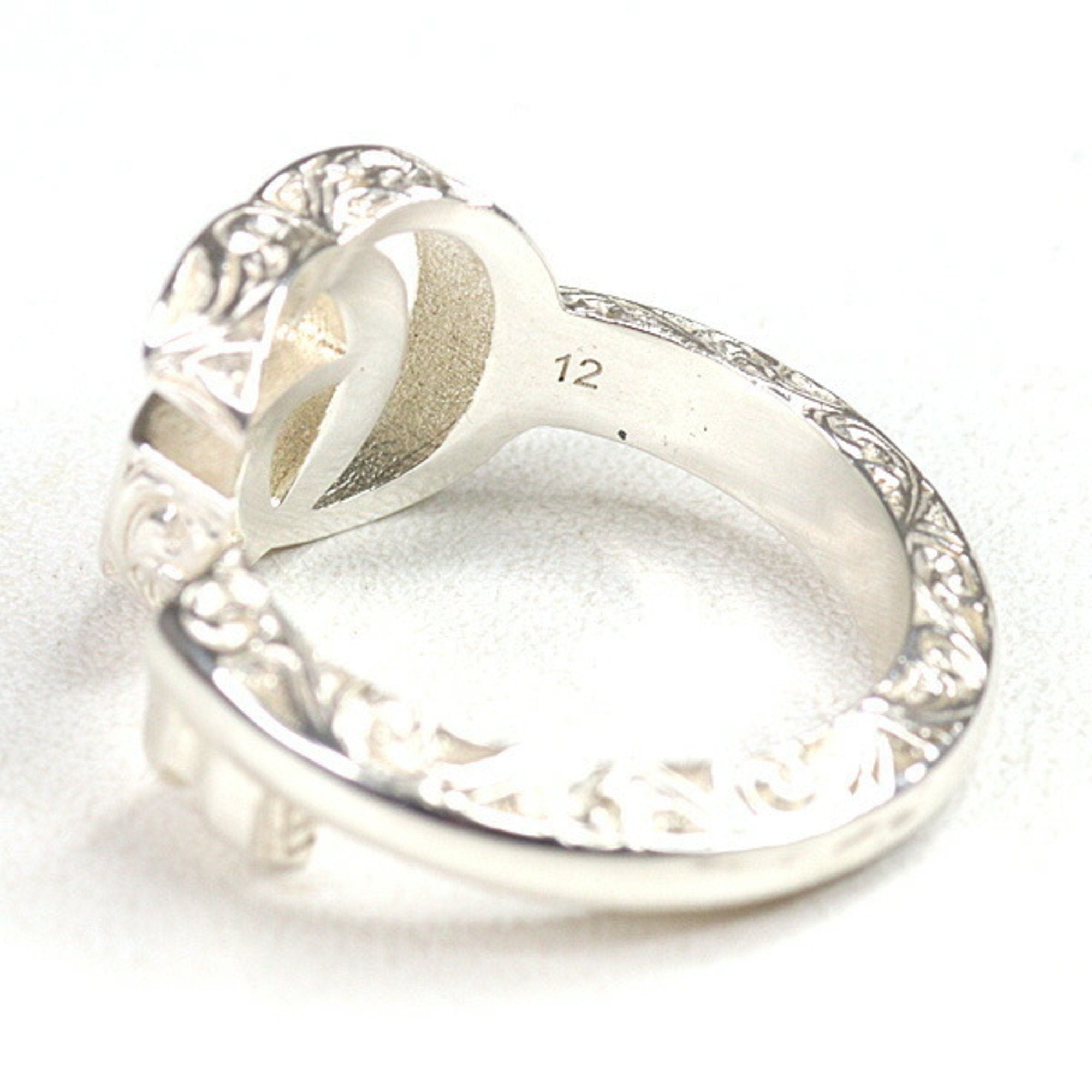 Double G Key Motif Ring Sterling Silver