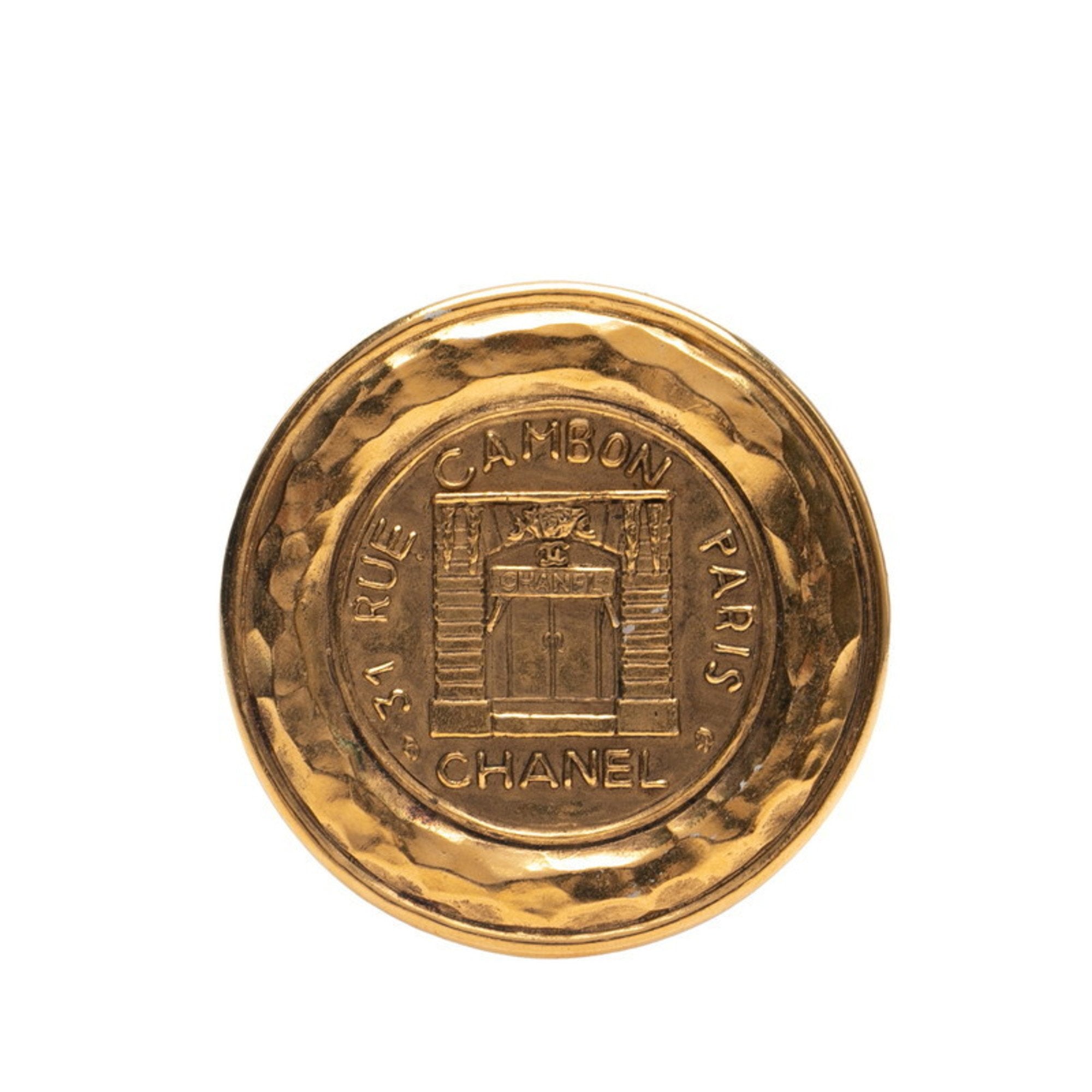 Cambon Brooch Metal Round