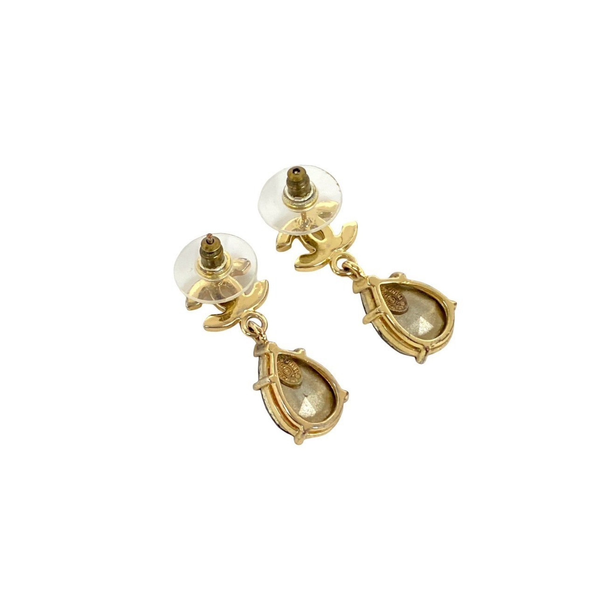 CC Logo Earrings Metal Gold-Tone Metal