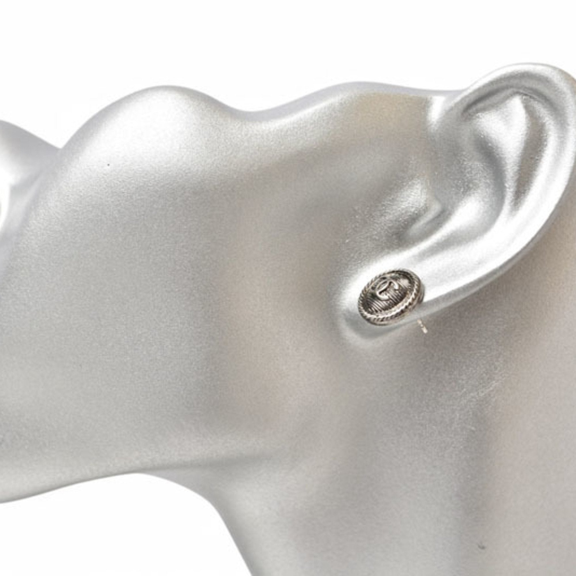 CC Logo Circle Earrings Sterling Silver