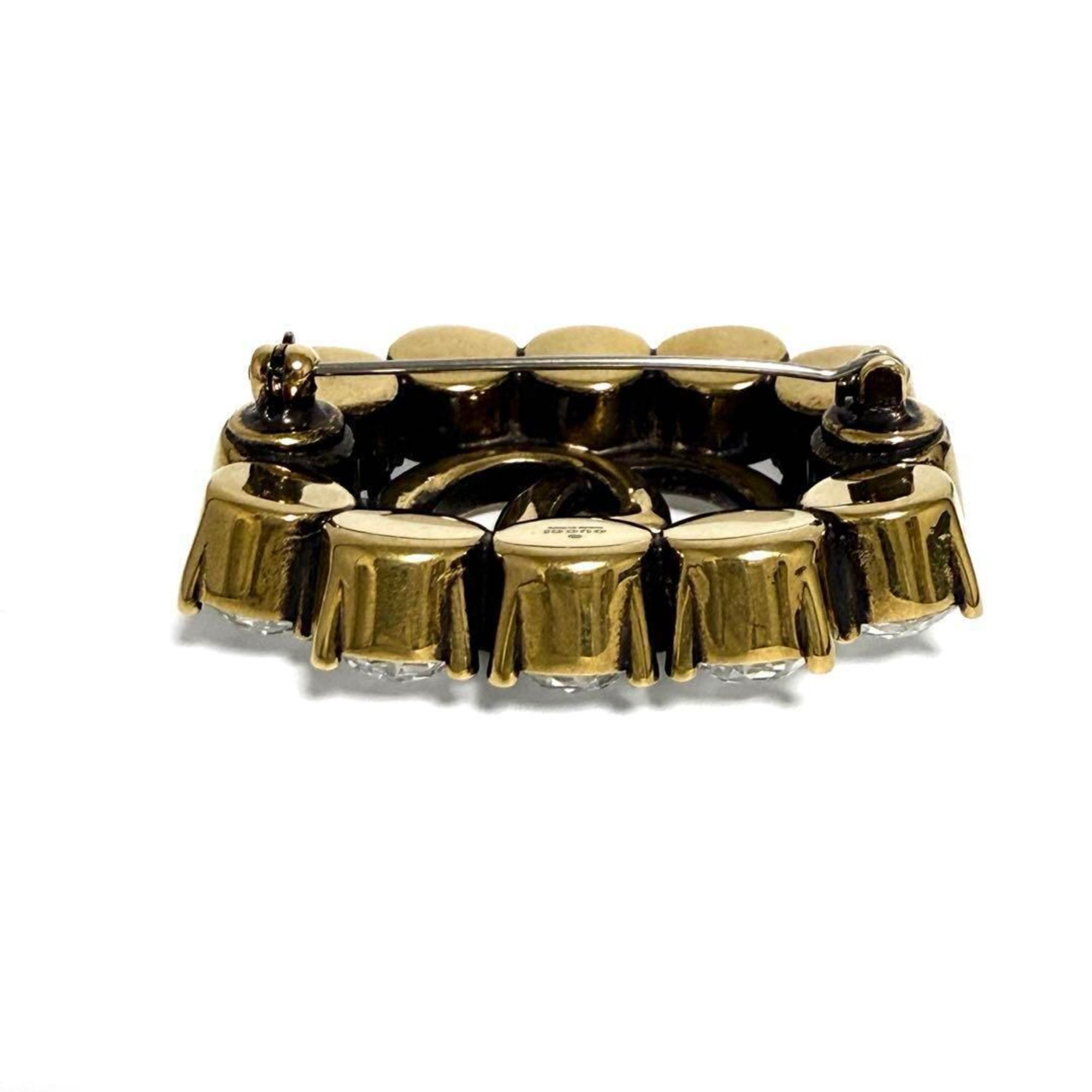 Brooch Metal and Rhinestone
