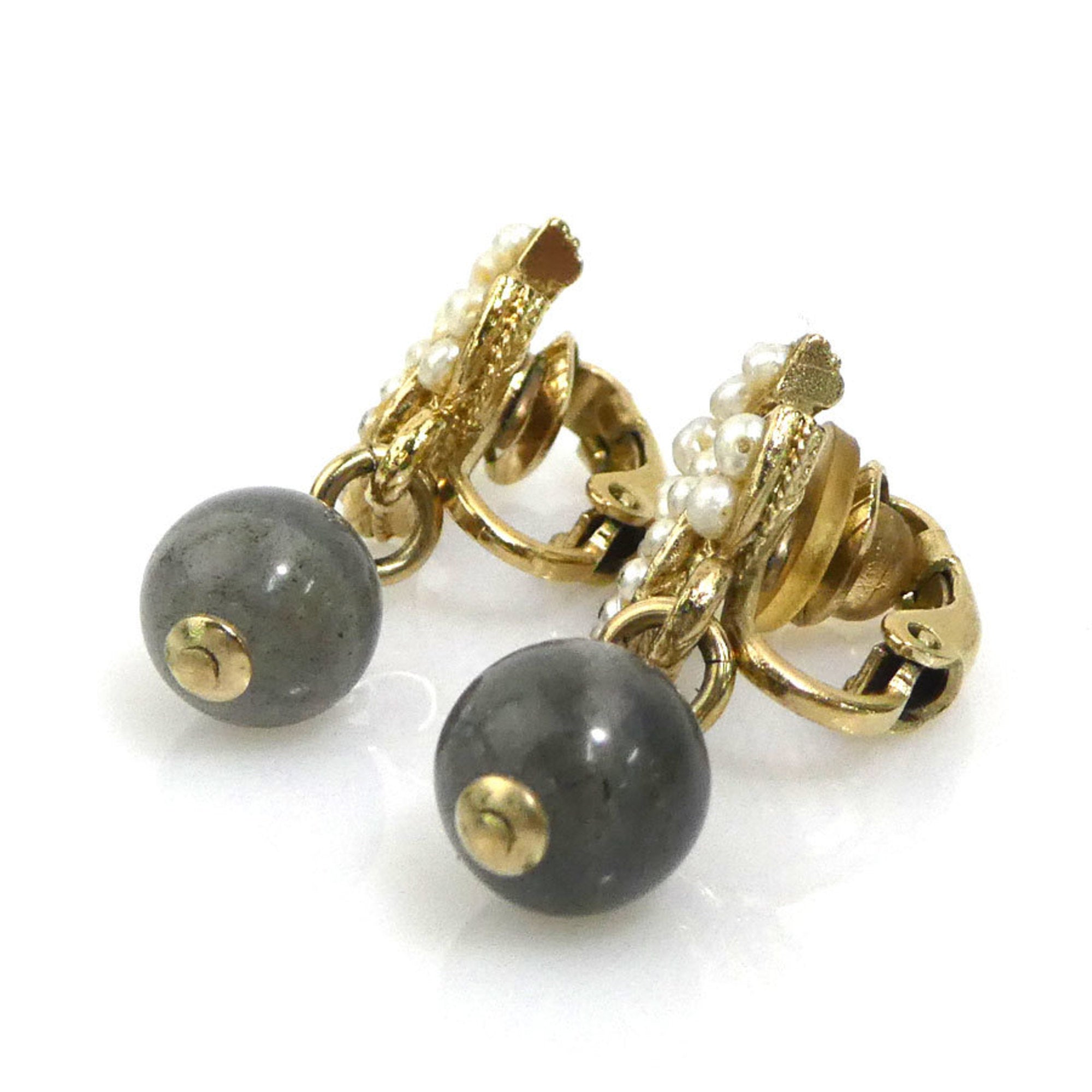 Clip-On Earrings Pearl Clip-On Gold-Tone Metal