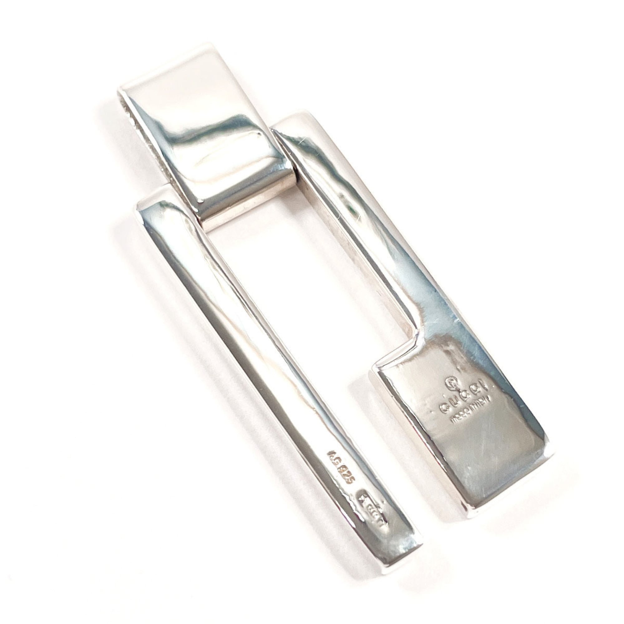 G Plate Pendant Sterling Silver