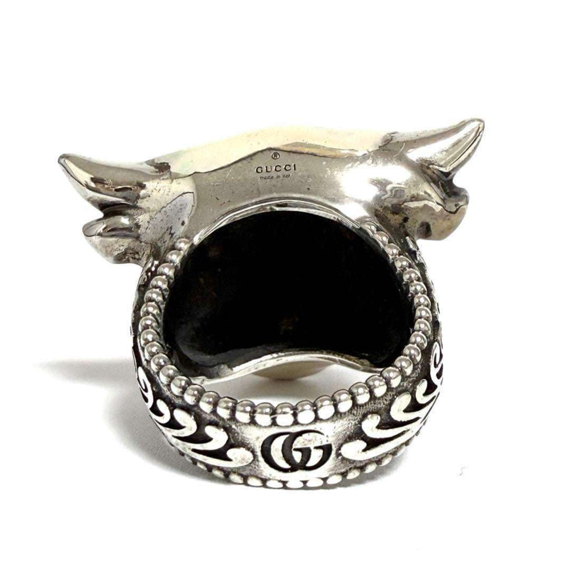 Anger Forest Bull's Head Ring Sterling Silver