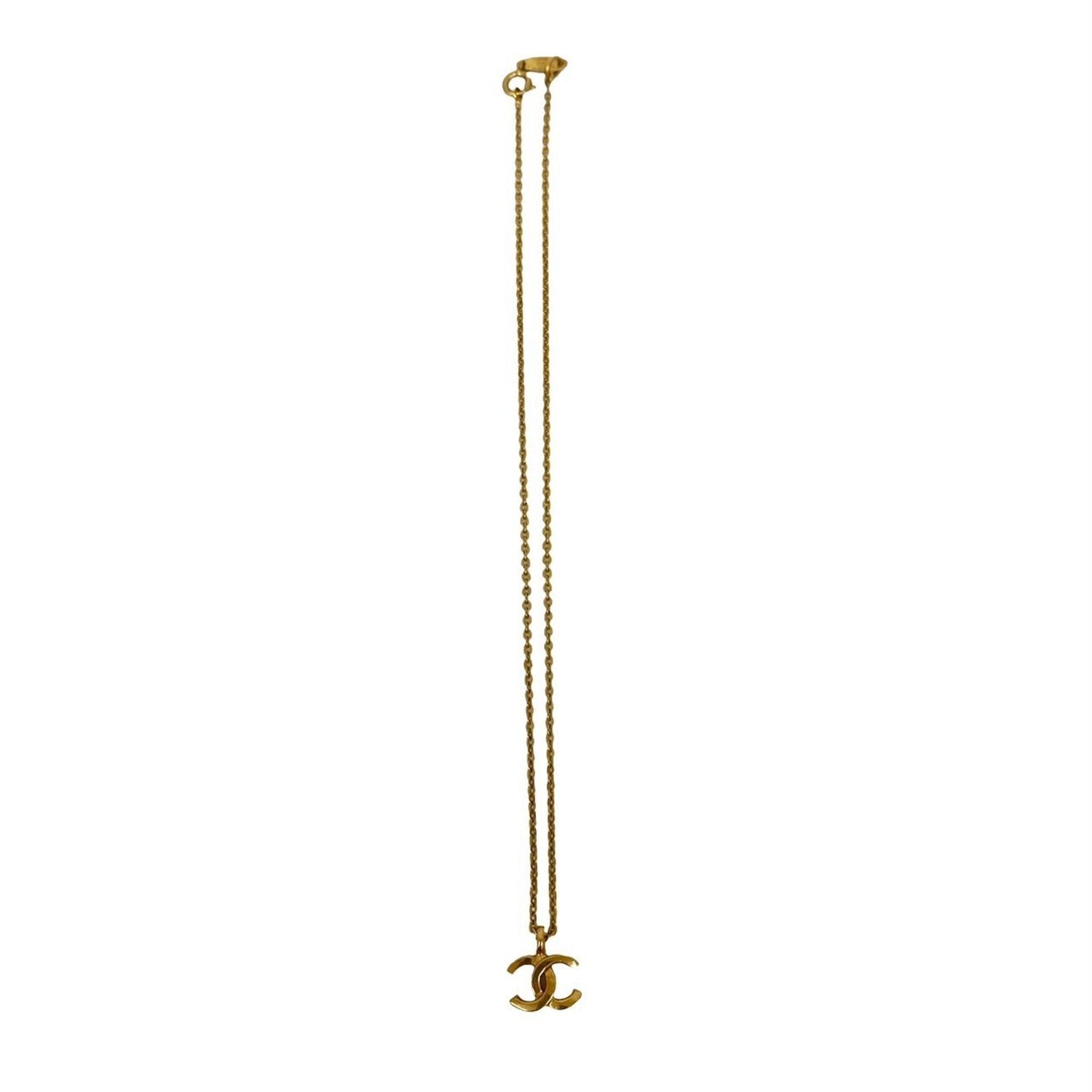 CC Logo Pendant Necklace Metal
