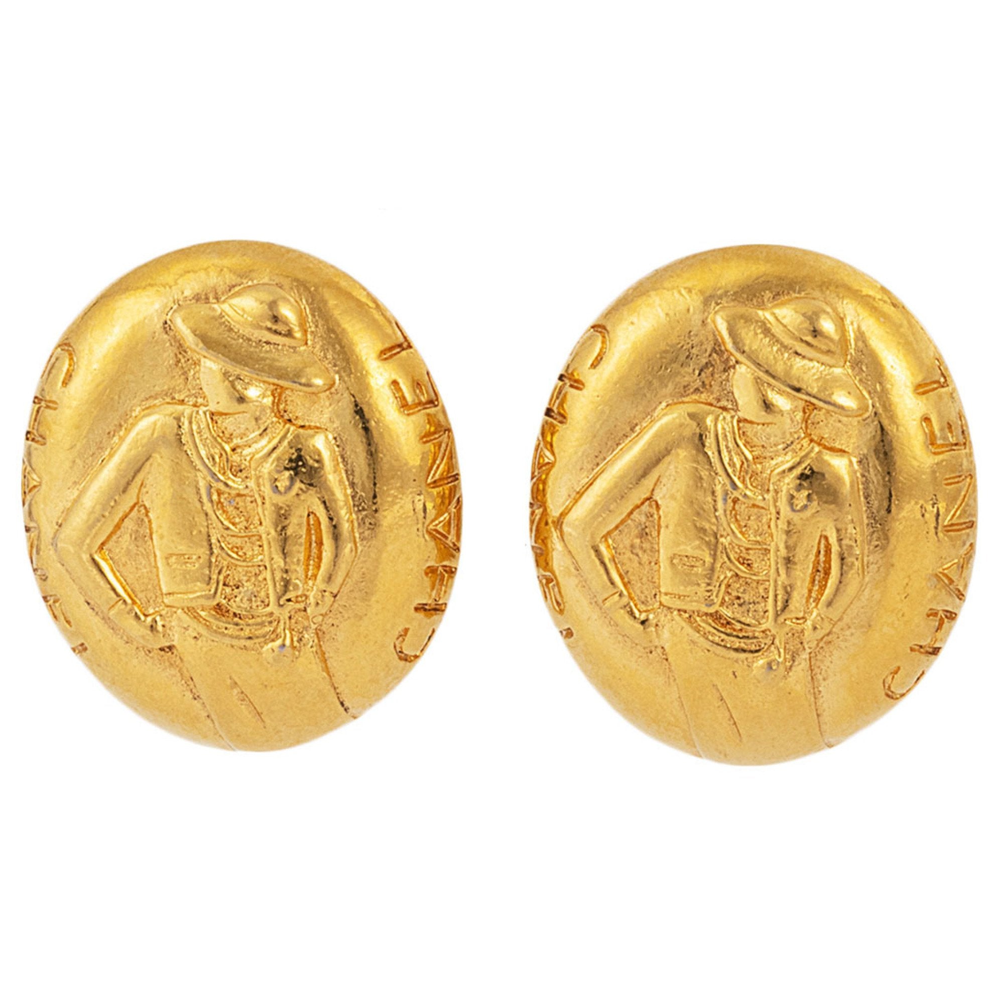 Earrings Gold-Tone Metal