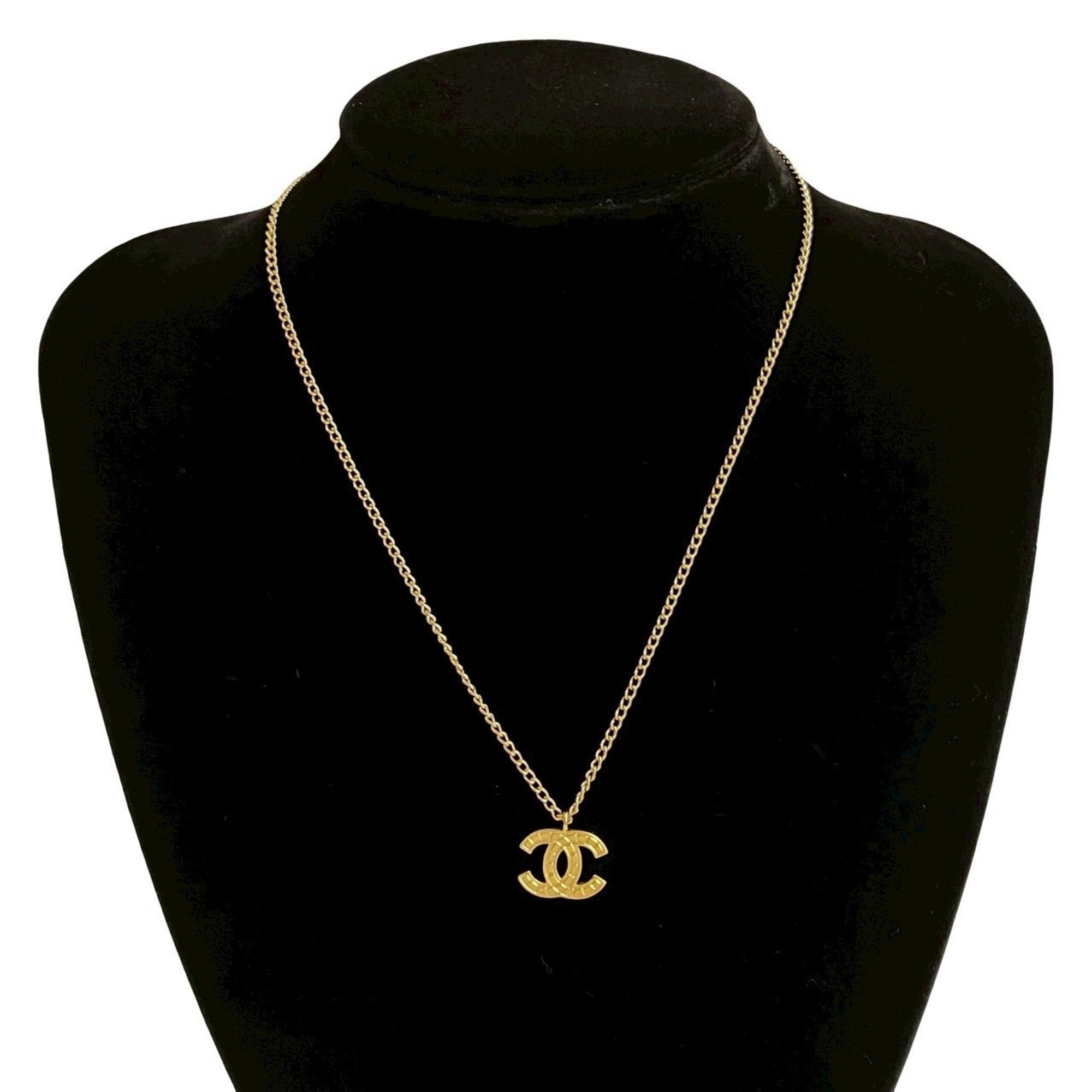 CC Logo Pendant Necklace Metal